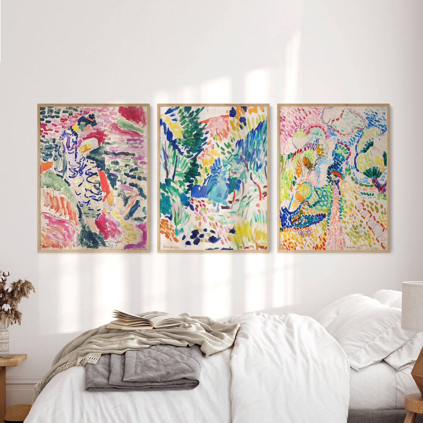 Henri Matisse Gallery Wall, Set of 3 Prints, Japanese Garden, View of Collioure, Oliviers at Collioure