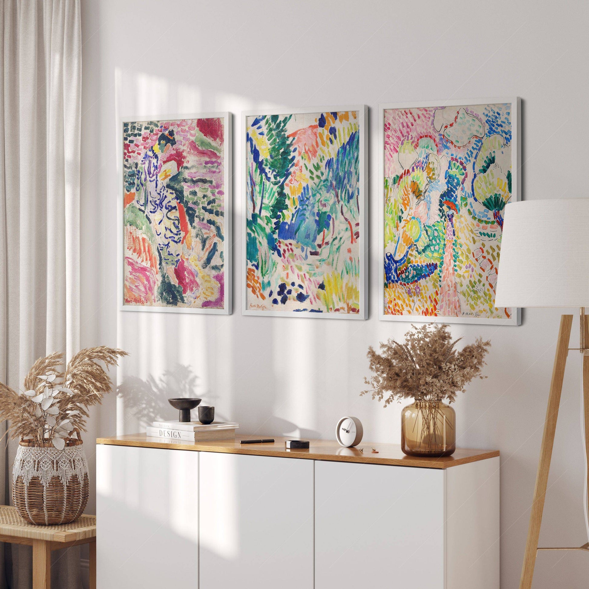 Henri Matisse Gallery Wall, Set of 3 Prints, Japanese Garden, View of Collioure, Oliviers at Collioure