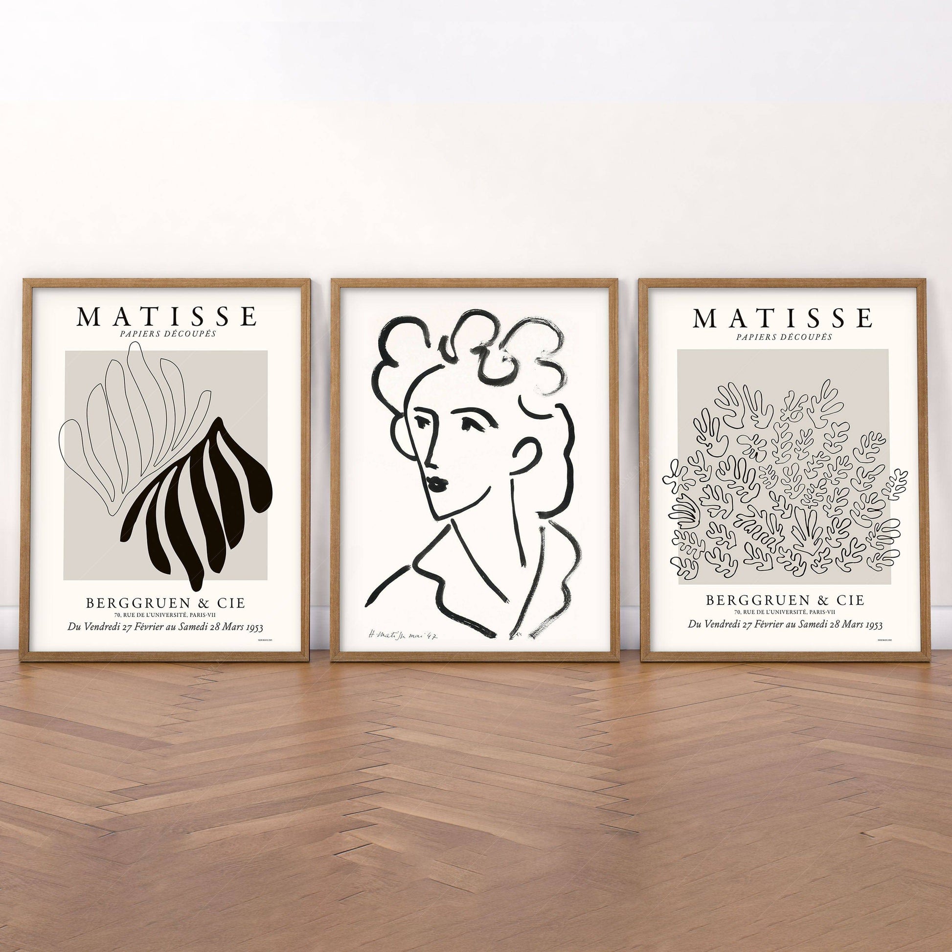 Henri Matisse Gallery Wall, Set of 3 Prints, Mid Century Modern Decor