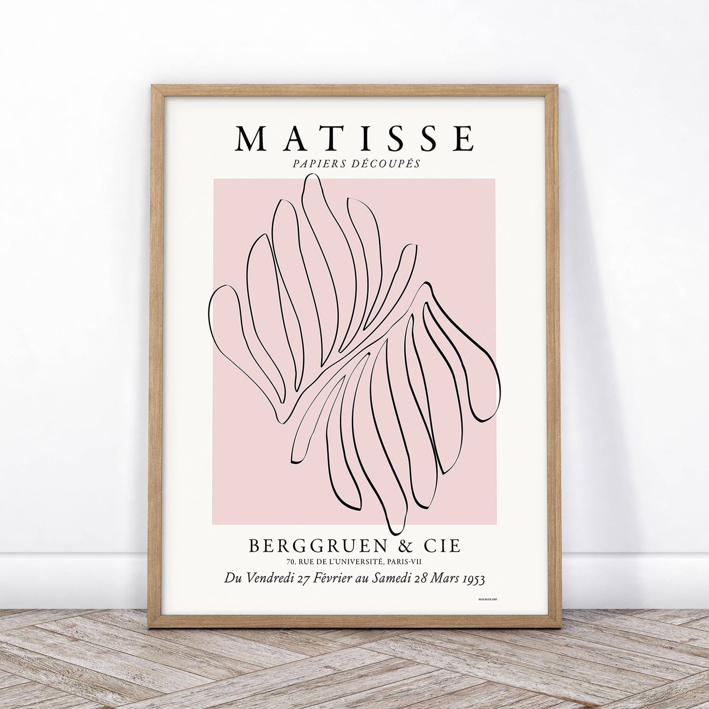 Henri Matisse Gallery Wall, Set of 3 Prints, Modern Decor, Light Pink and White