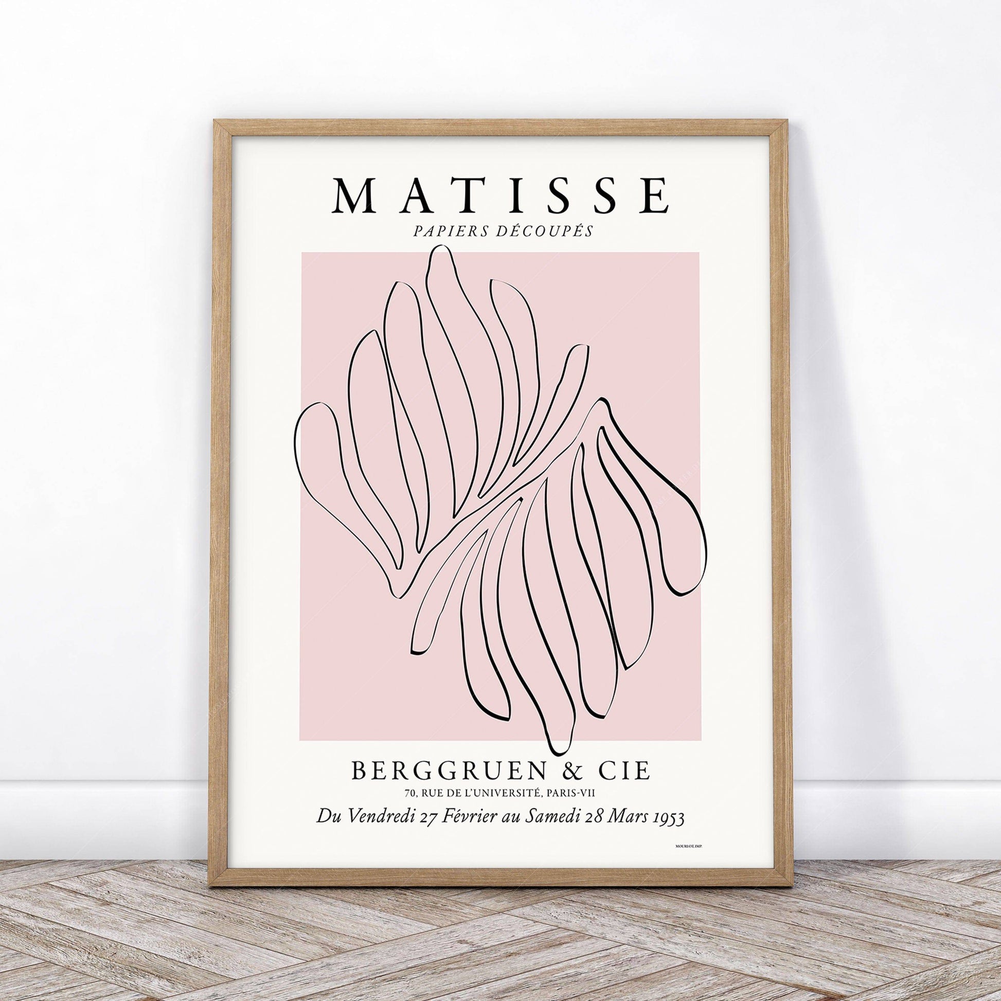 Henri Matisse Gallery Wall, Set of 3 Prints, Modern Decor, Light Pink and White