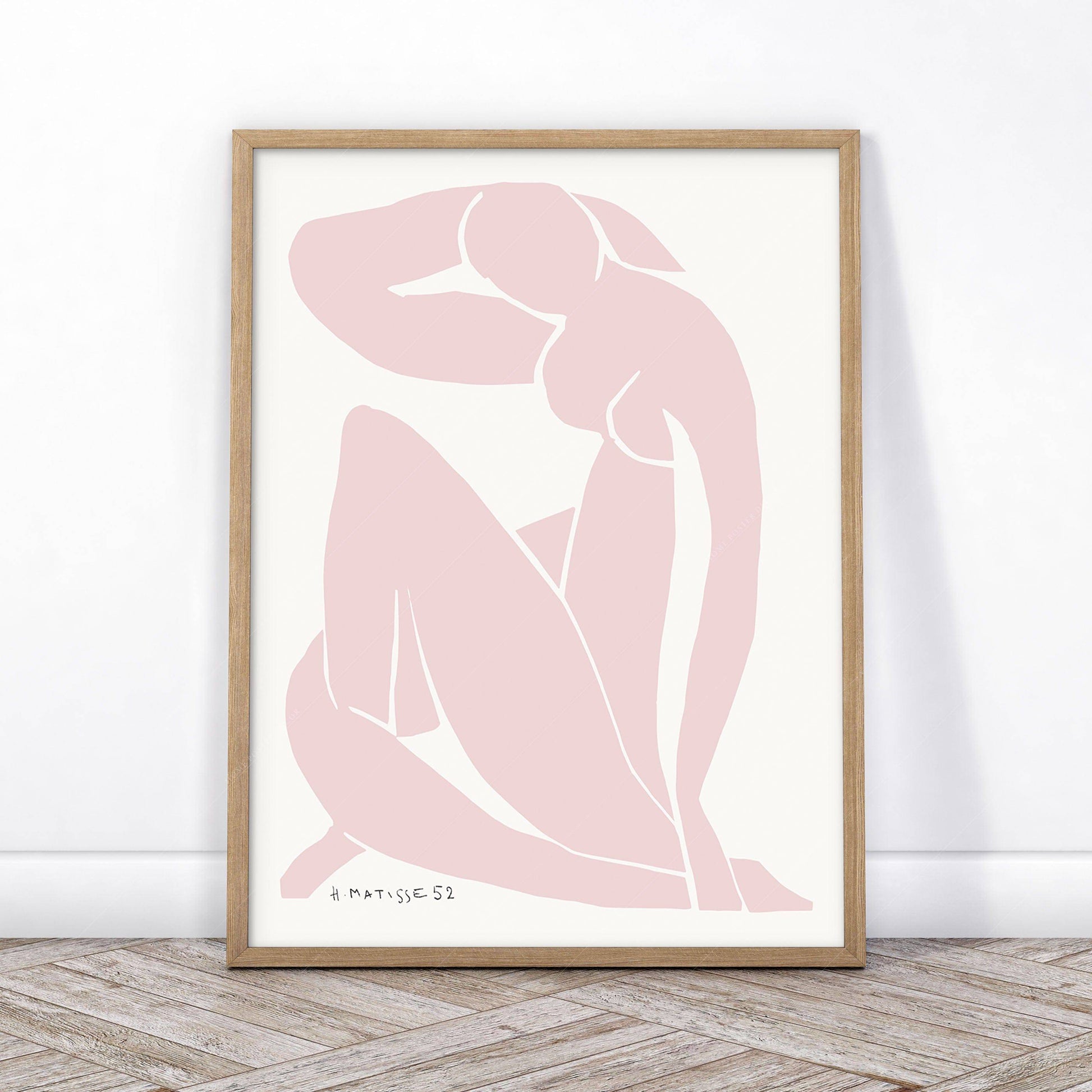 Henri Matisse Gallery Wall, Set of 3 Prints, Modern Decor, Light Pink and White