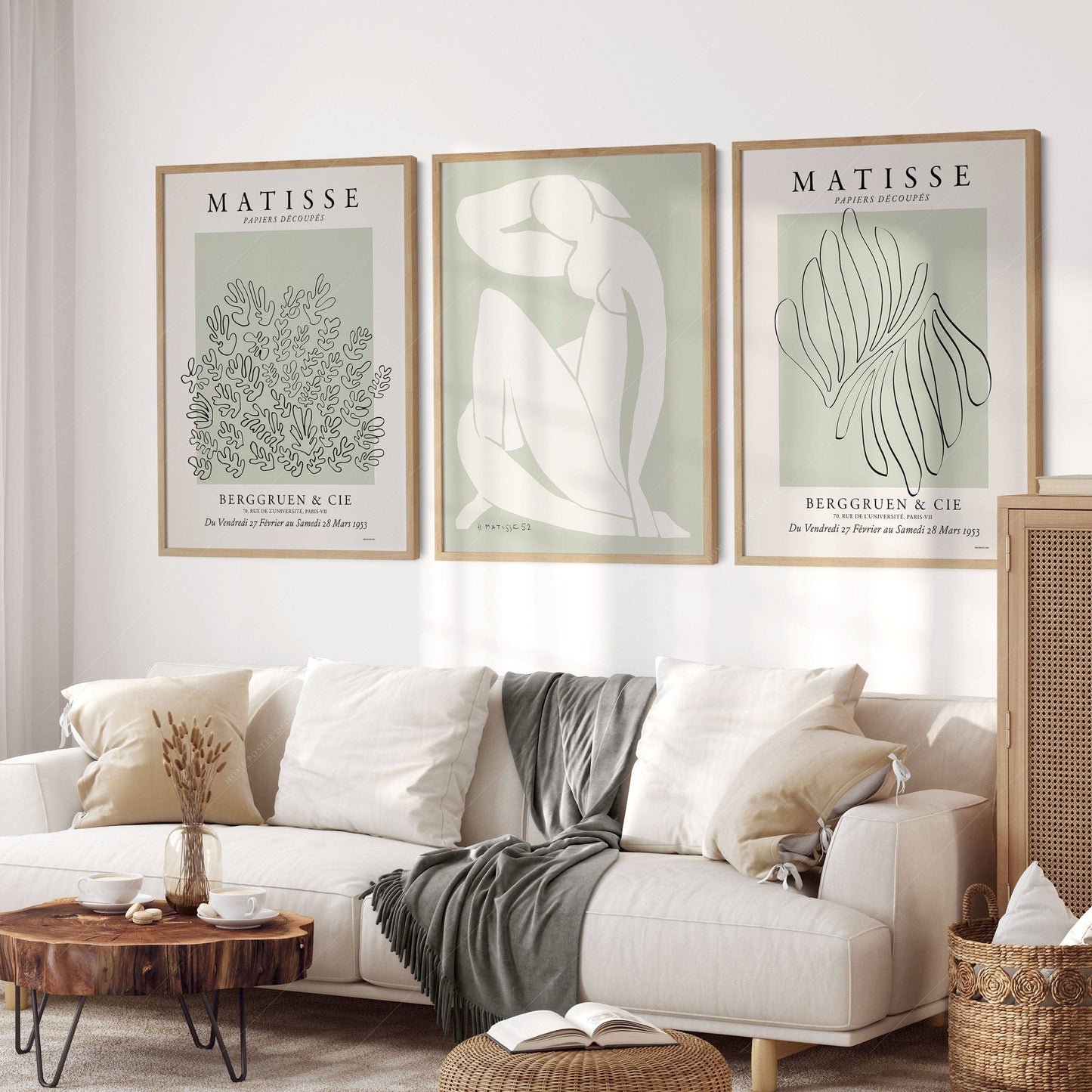 Henri Matisse Gallery Wall, Set of 3 Prints, Modern Home Decor