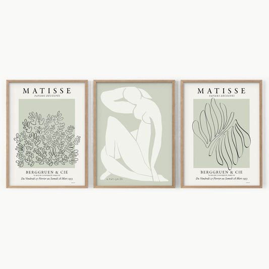 Henri Matisse Gallery Wall, Set of 3 Prints, Modern Home Decor