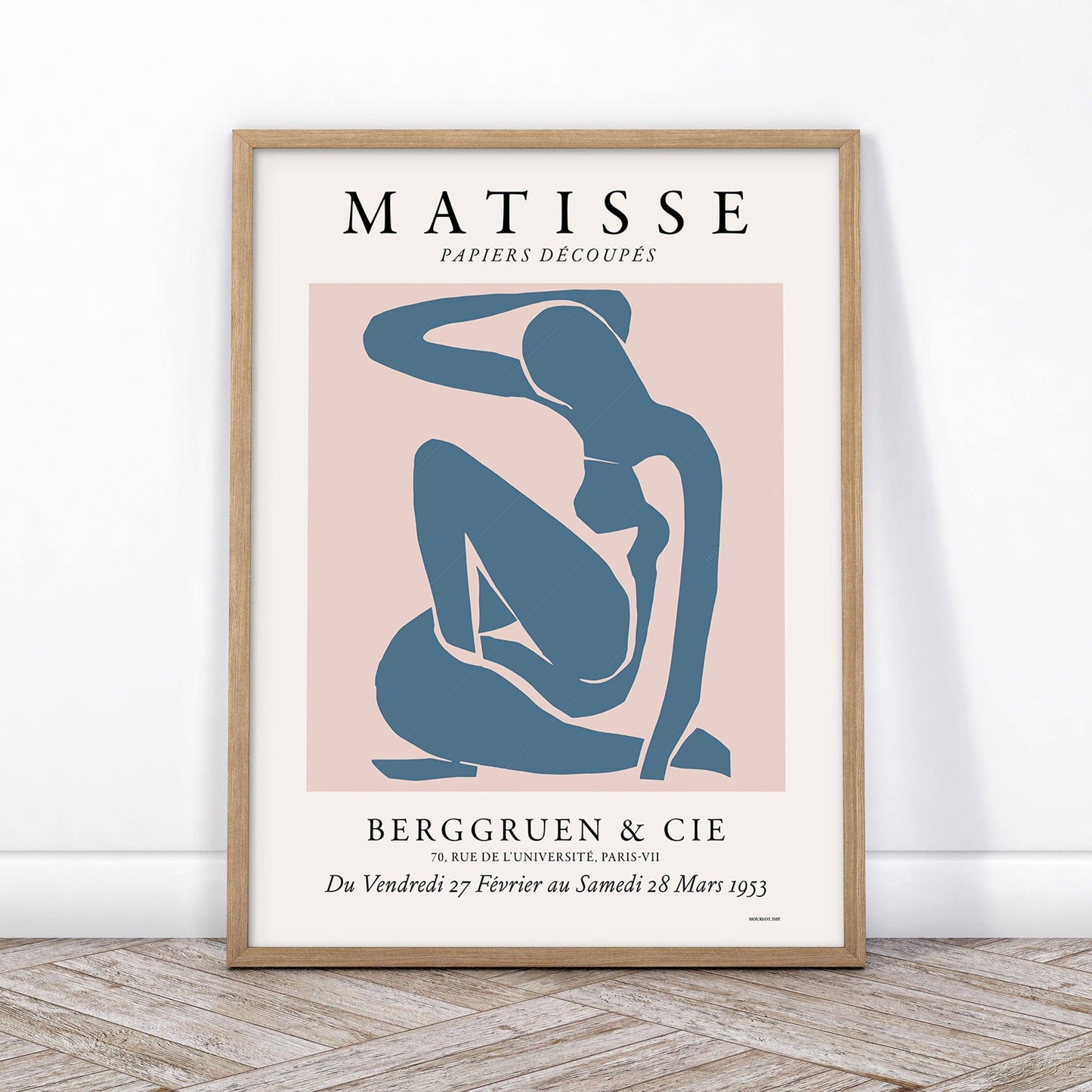 Henri Matisse Gallery Wall, Set of 3 Prints, The Cut-outs, Corals and Figure blue