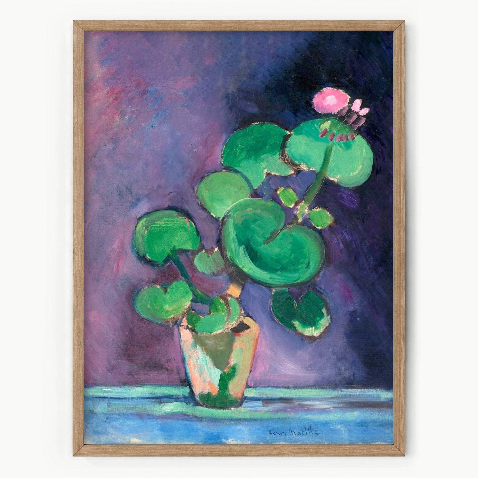 Henri Matisse, Geraniums in Vase Print