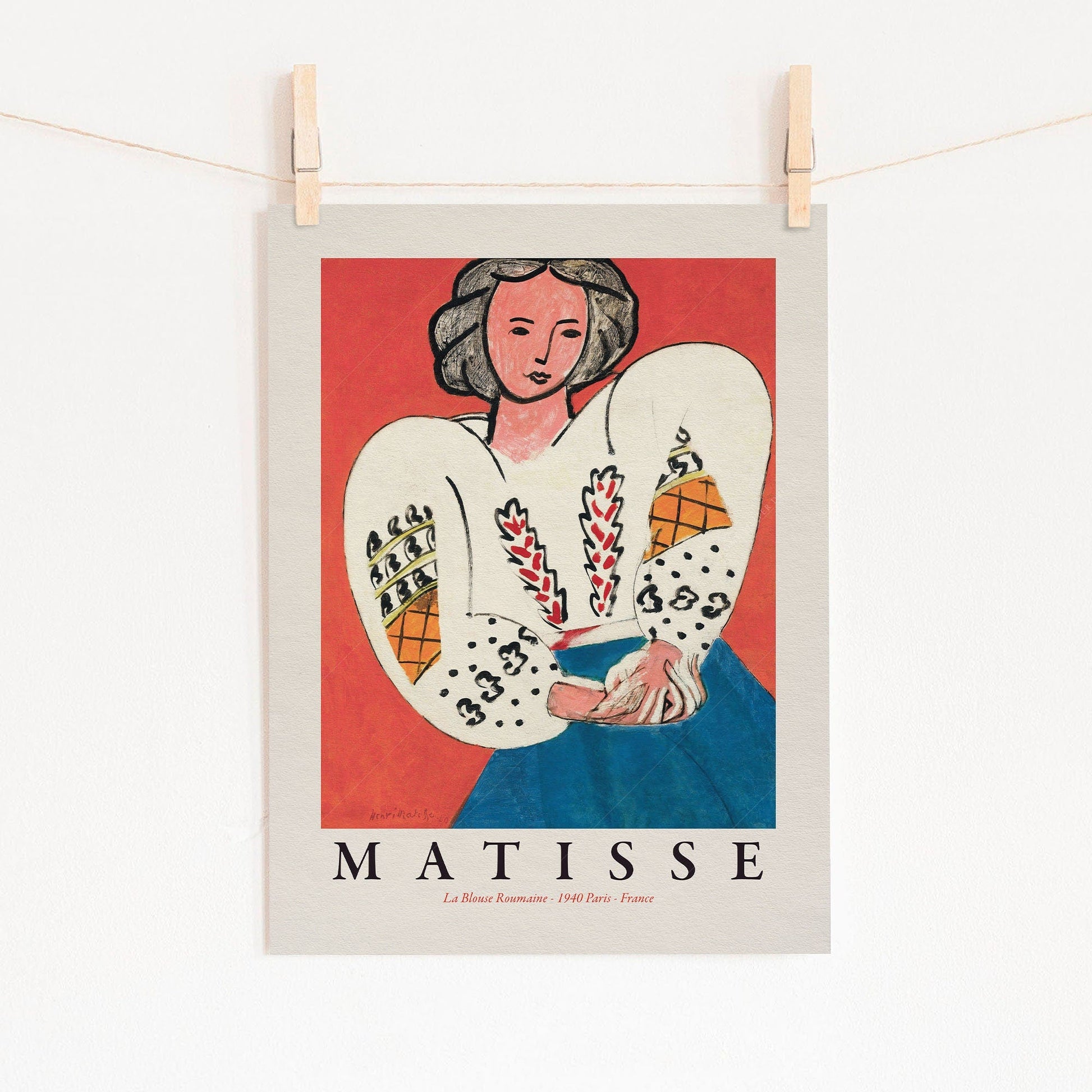 Henri Matisse, La Blouse Romaine Poster