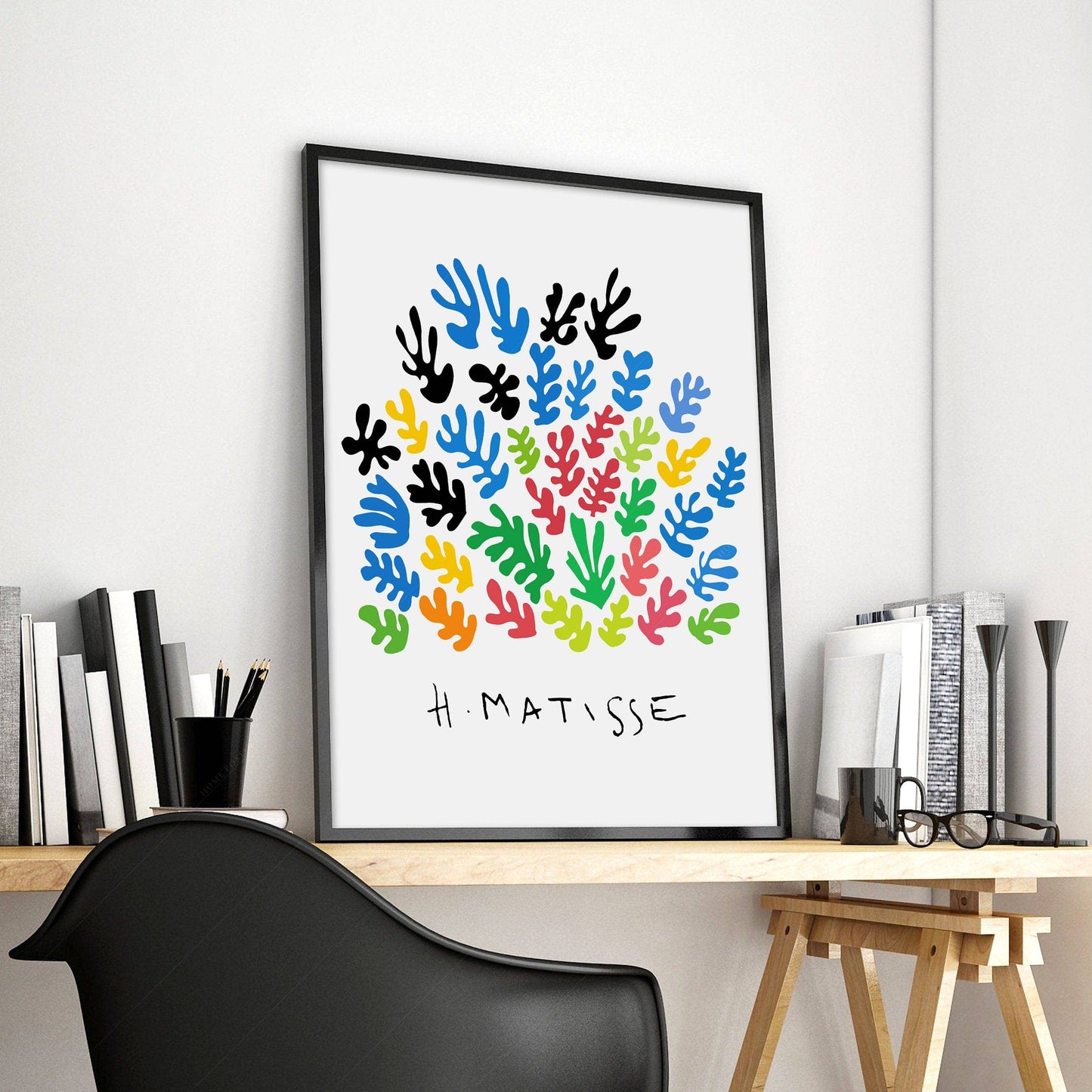 Henri Matisse La Gerbe, Mid Century Modern, Colourful Wall Decor