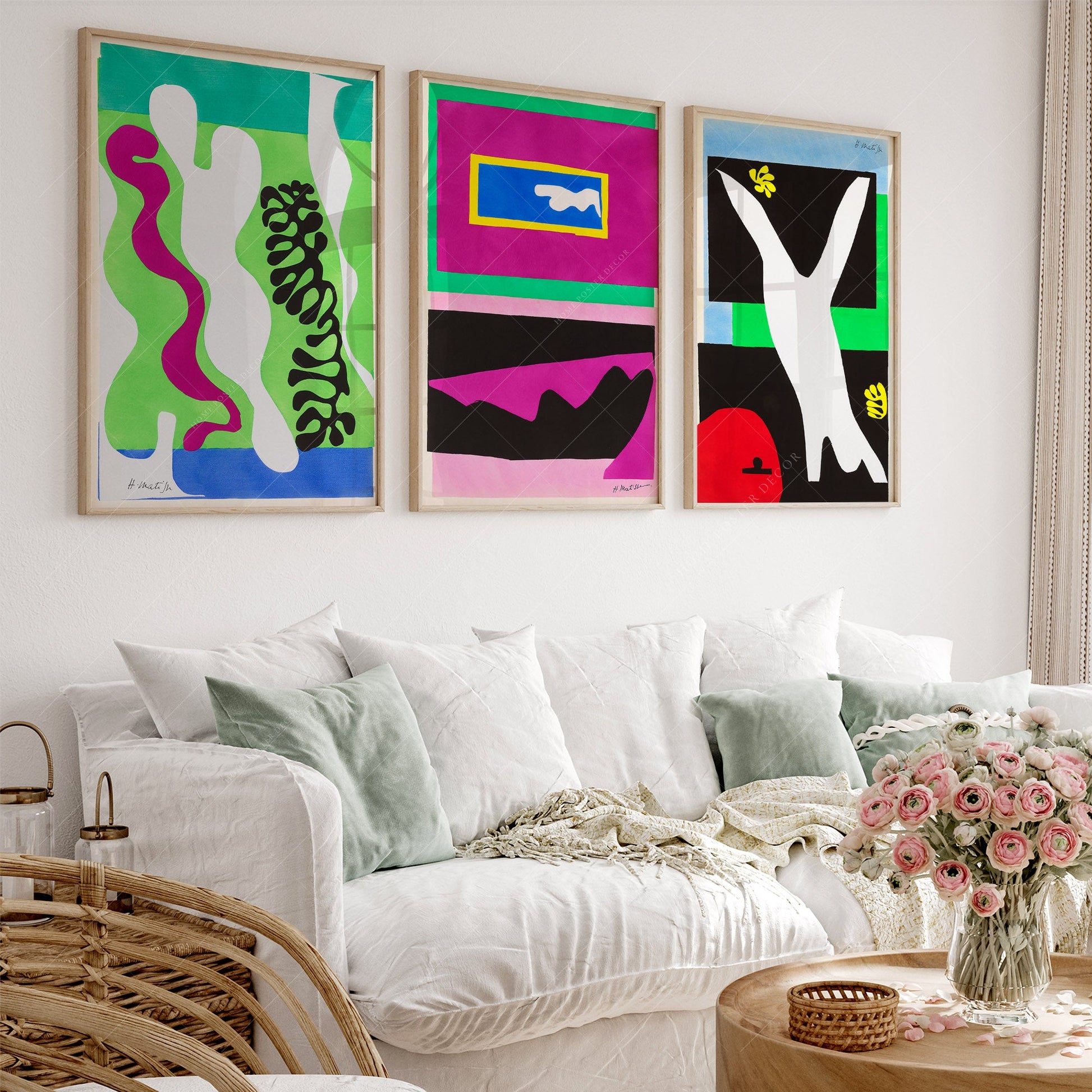 Henri Matisse, Modern Gallery Wall, Set of 3 Prints