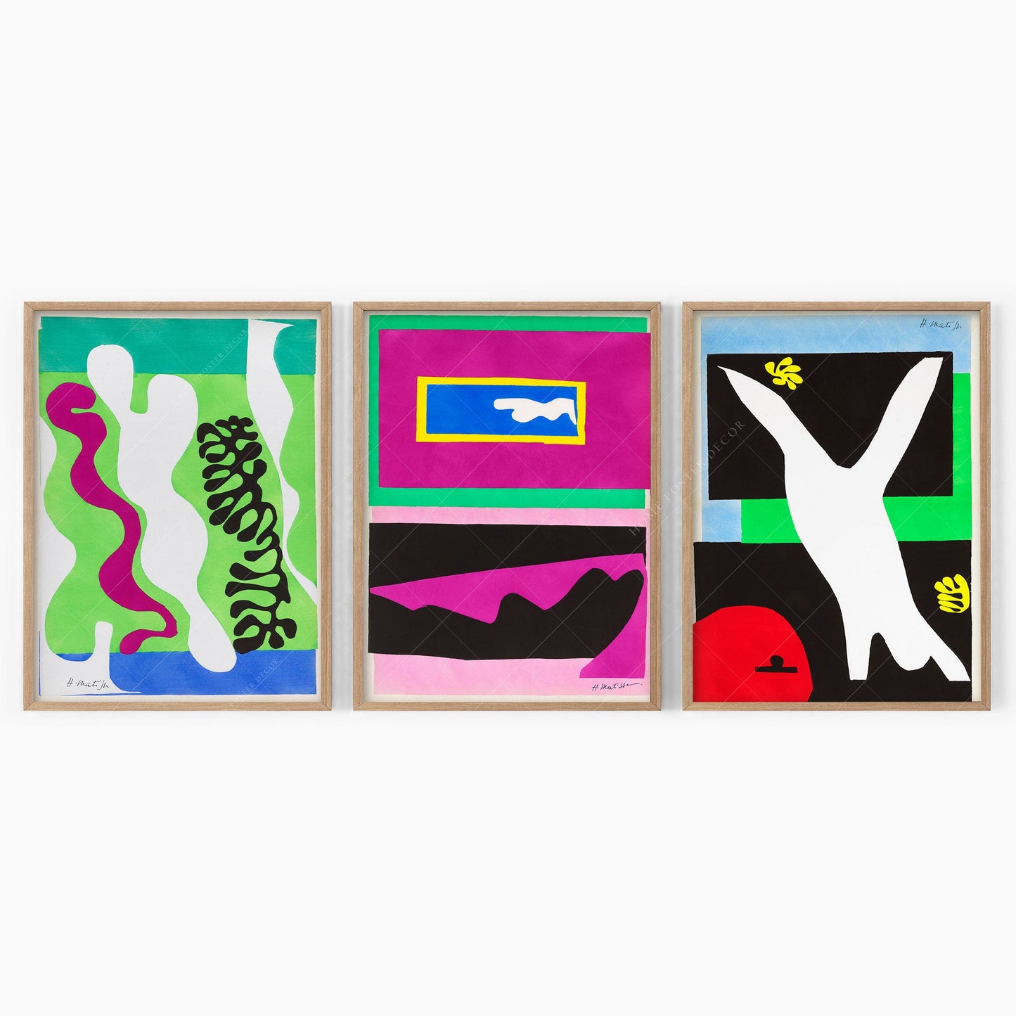 Henri Matisse, Modern Gallery Wall, Set of 3 Prints