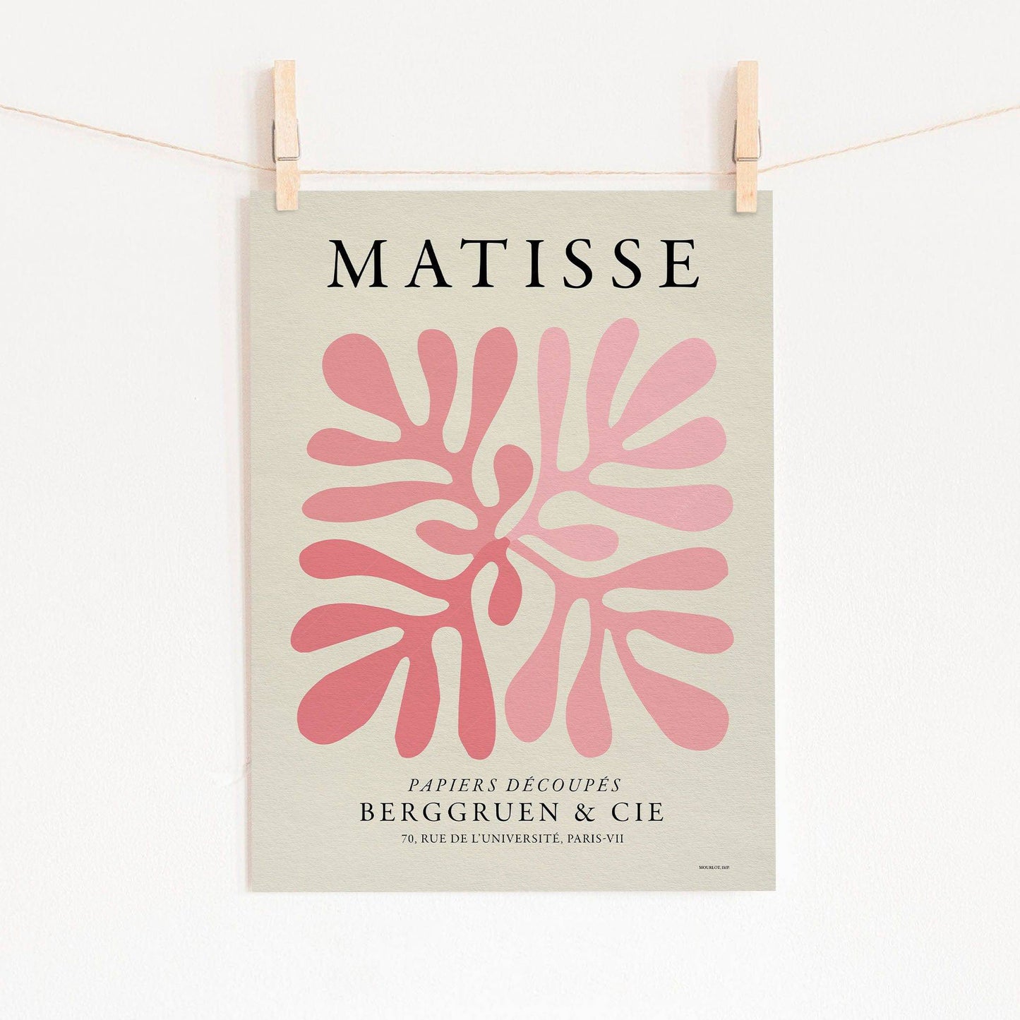 Henri Matisse, Pink Coral Poster, The cut-out Collection