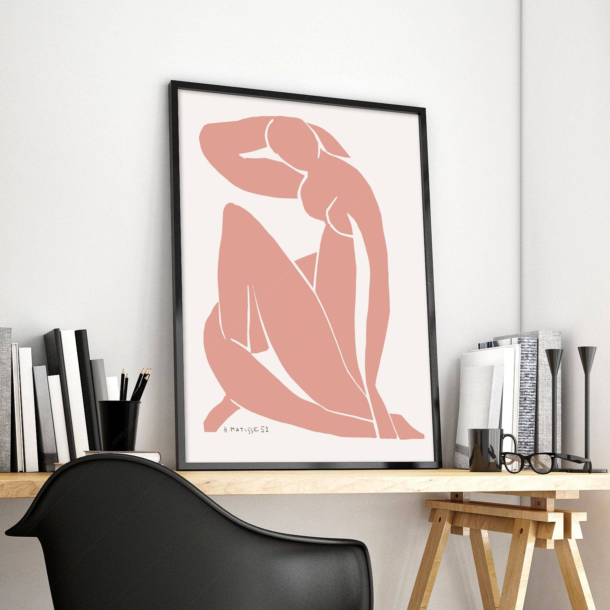 Henri Matisse Poster, Blue Figure Salmon Colour