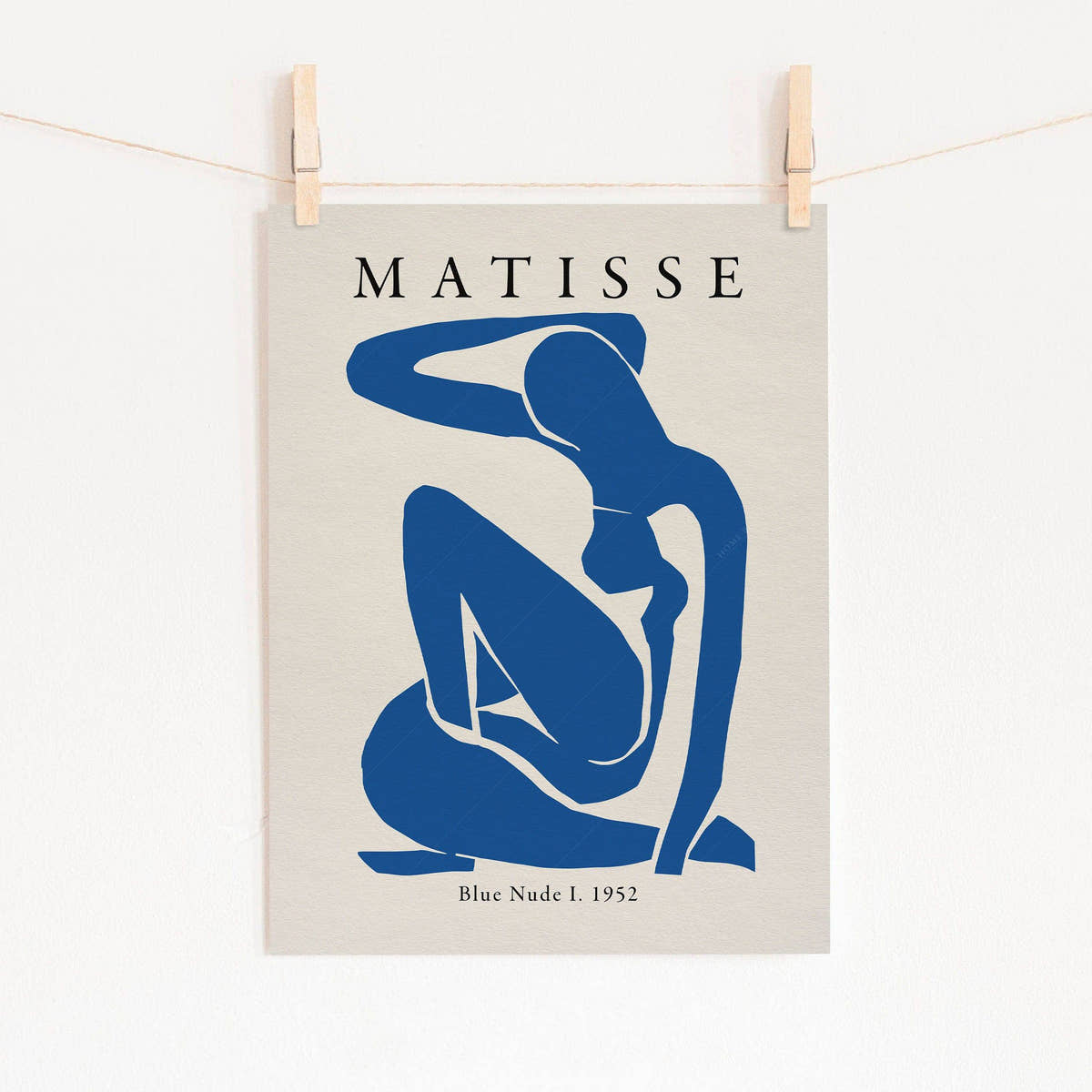 Henri Matisse Poster, Blue Woman body art, Modern home decor