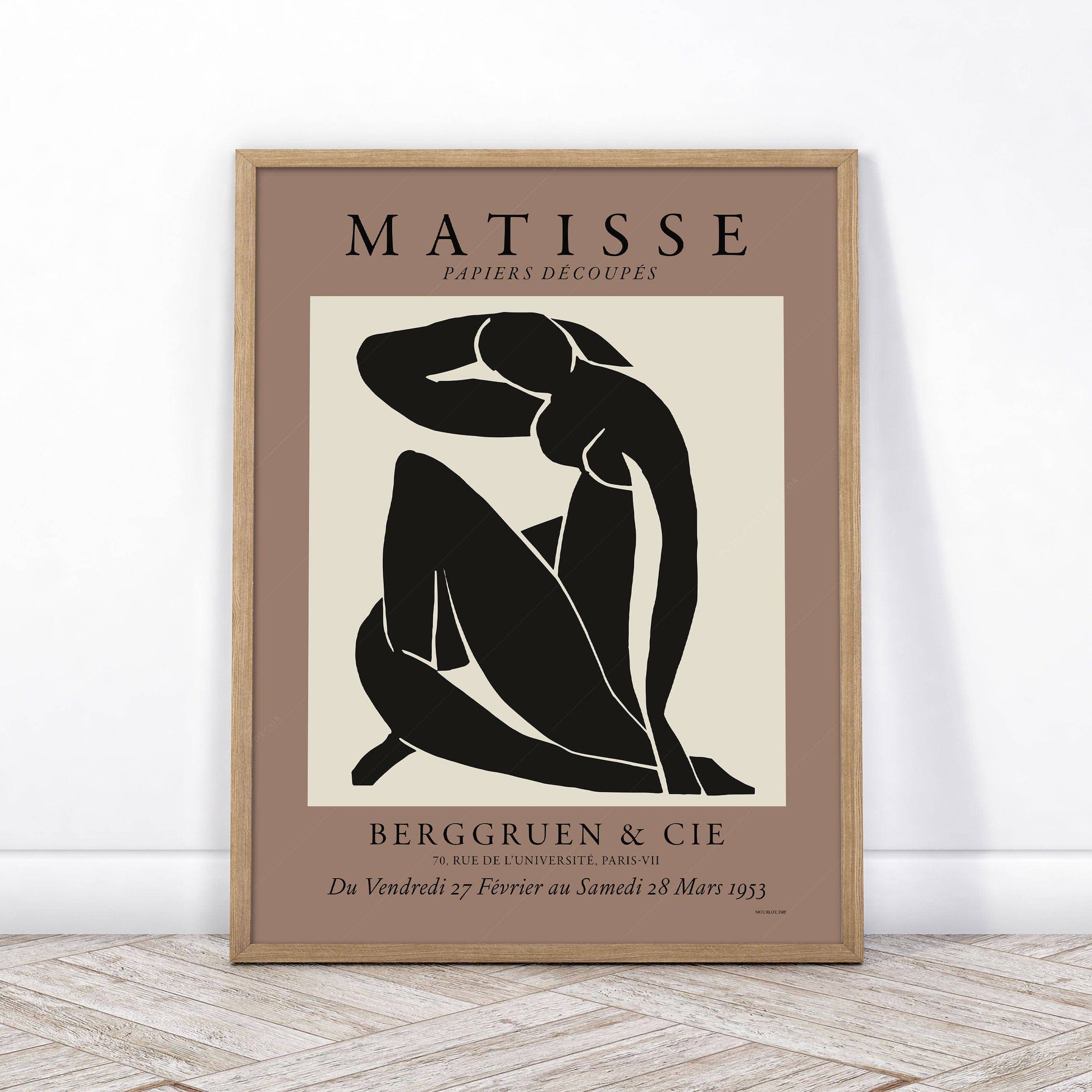 Henri Matisse Poster, Figure in Black and Brown, Minimalist Wall Art