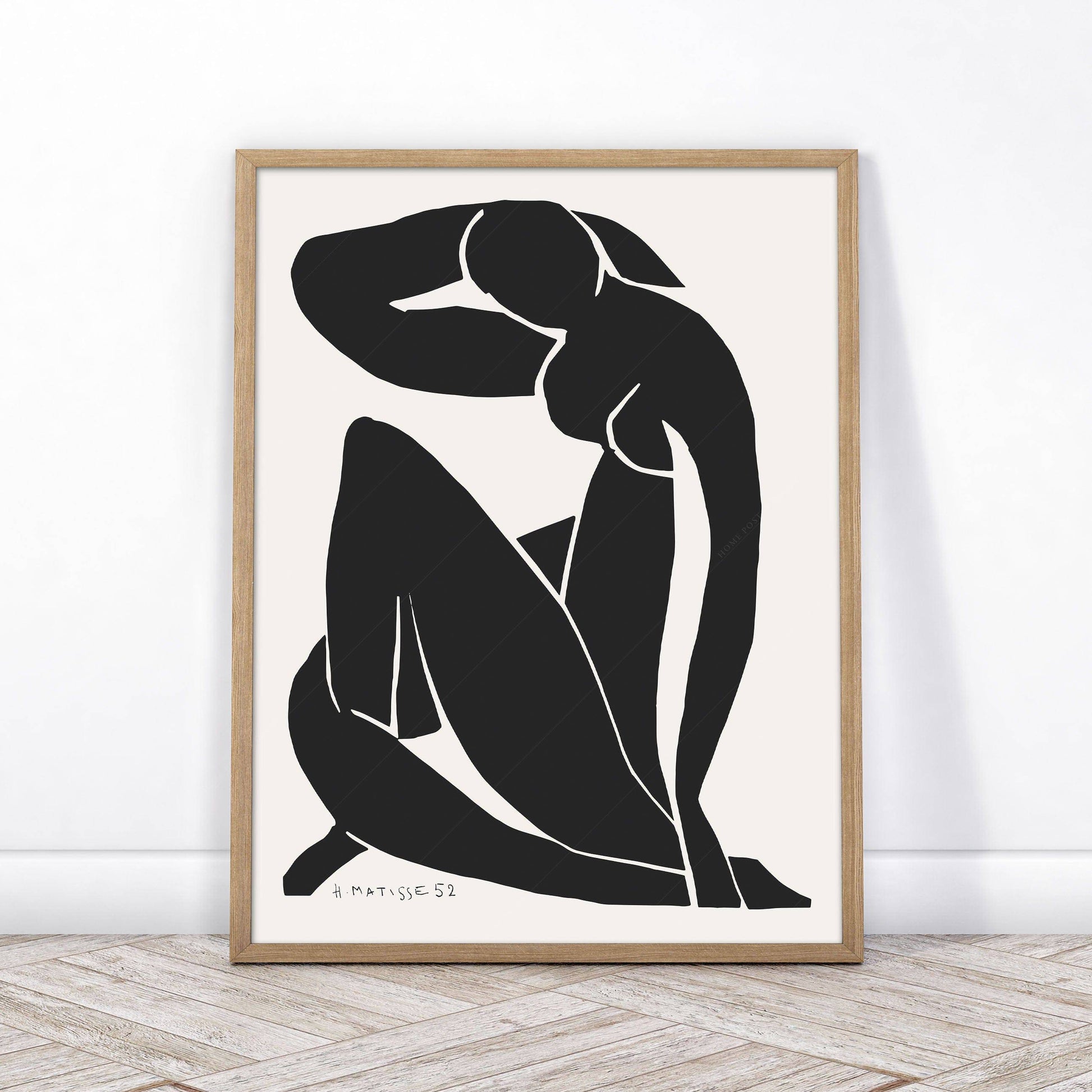 Henri Matisse Poster, Figure in black and white, Minimalist Wall Art