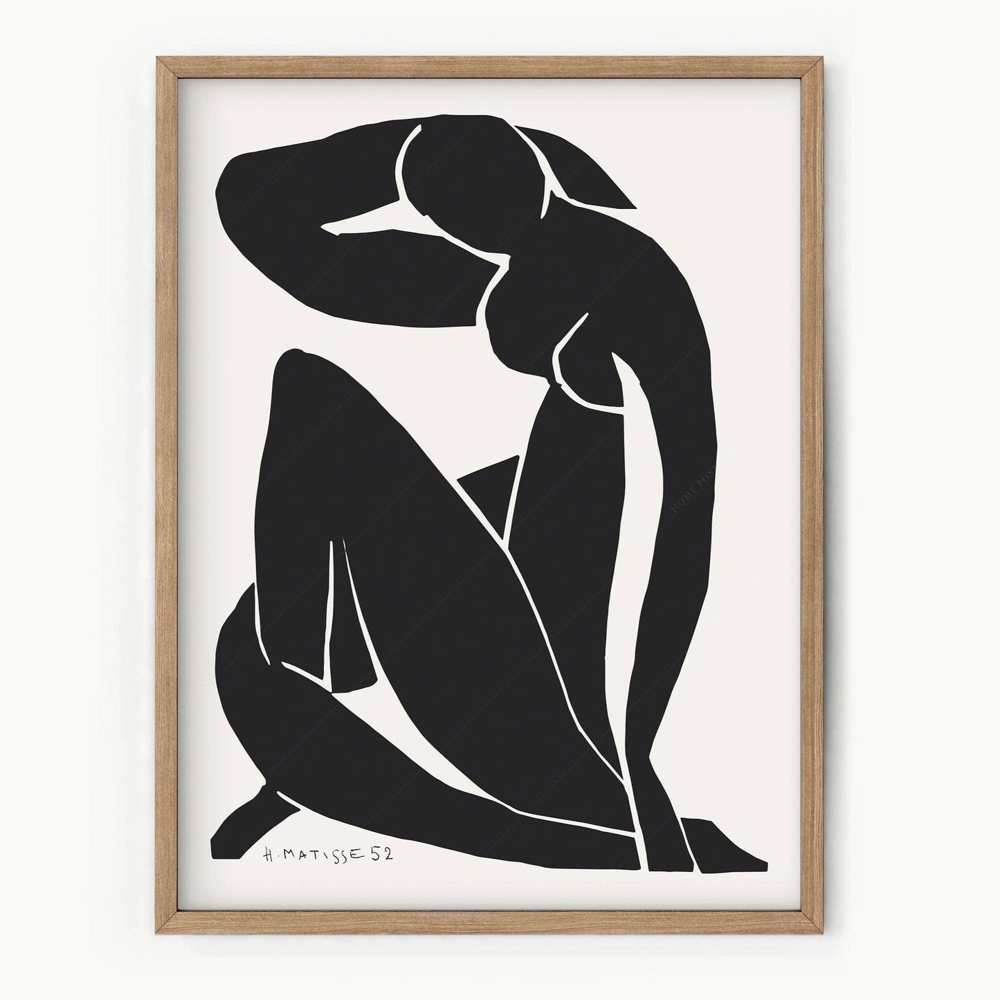 Henri Matisse Poster, Figure in black and white, Minimalist Wall Art