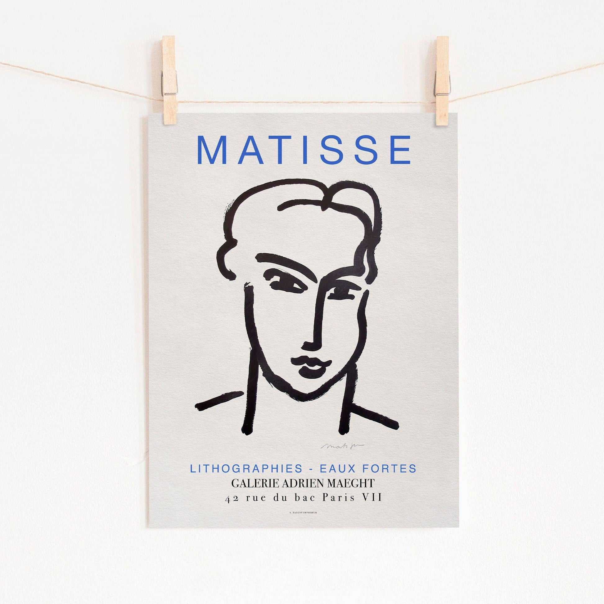 Henri Matisse Poster, Lithographies Serie, Exhibition Poster