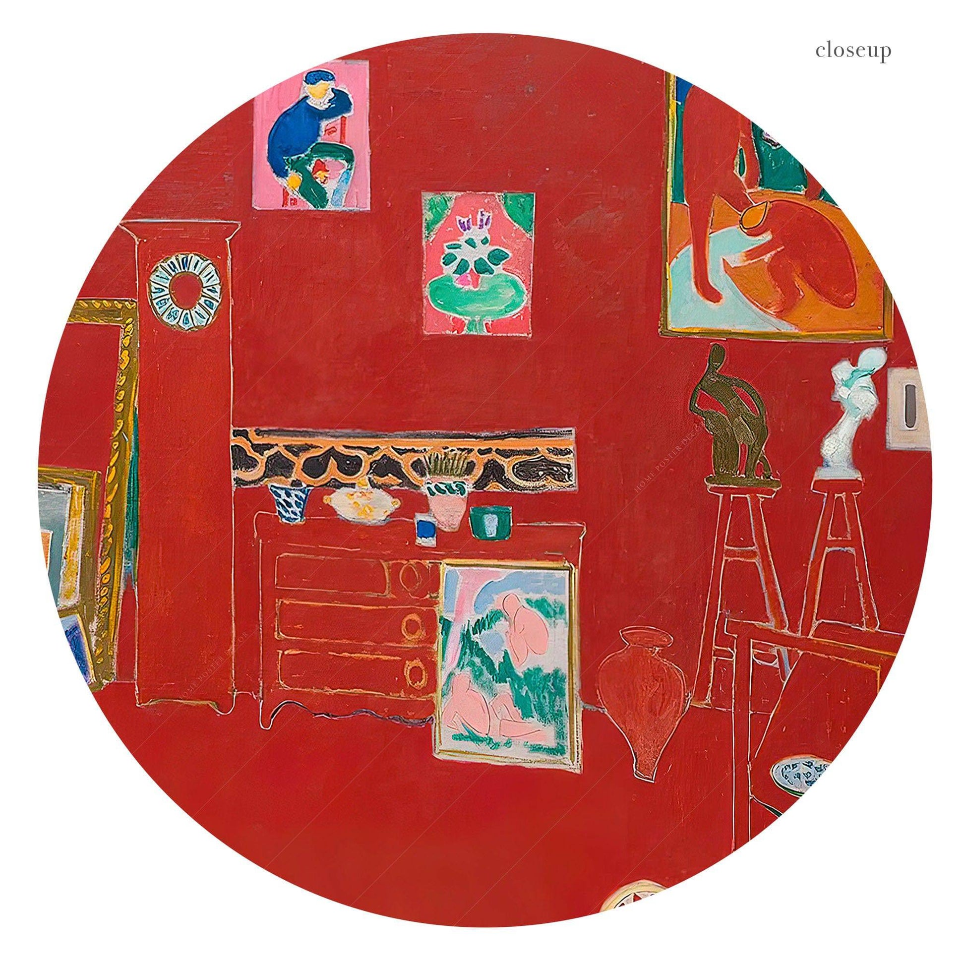 Henri Matisse Poster, The Red Studio, Modern wall art prints