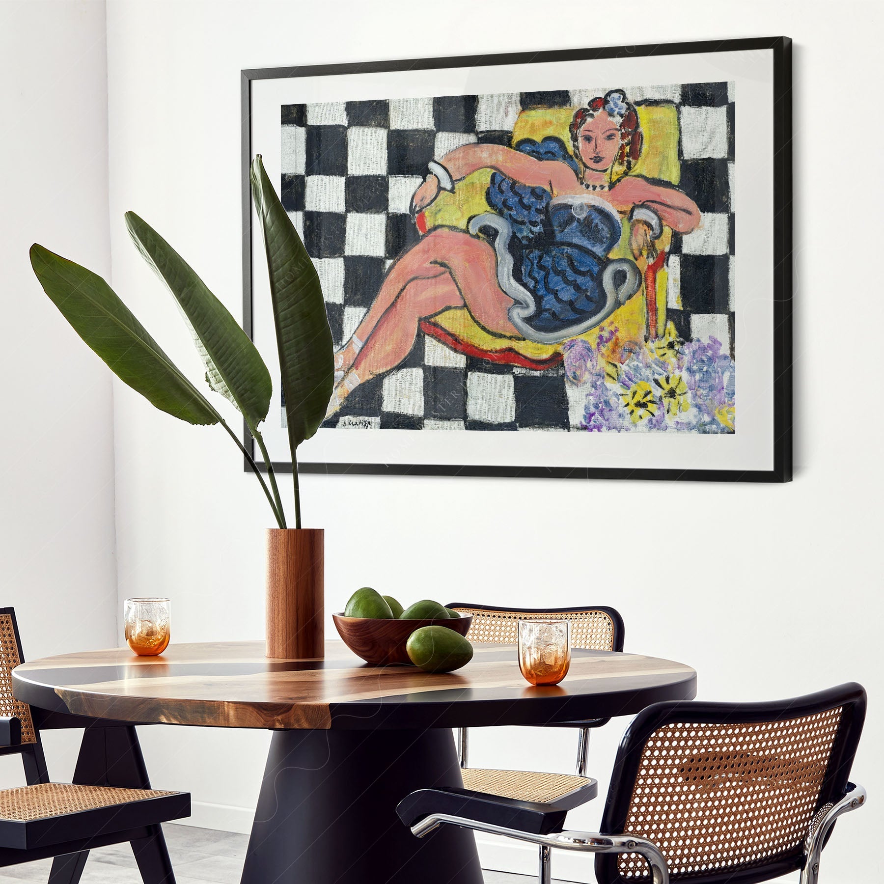 Henri Matisse Print, Danseuse dans le Fauteuil, sol en Damier, 1942, Fine Art Print