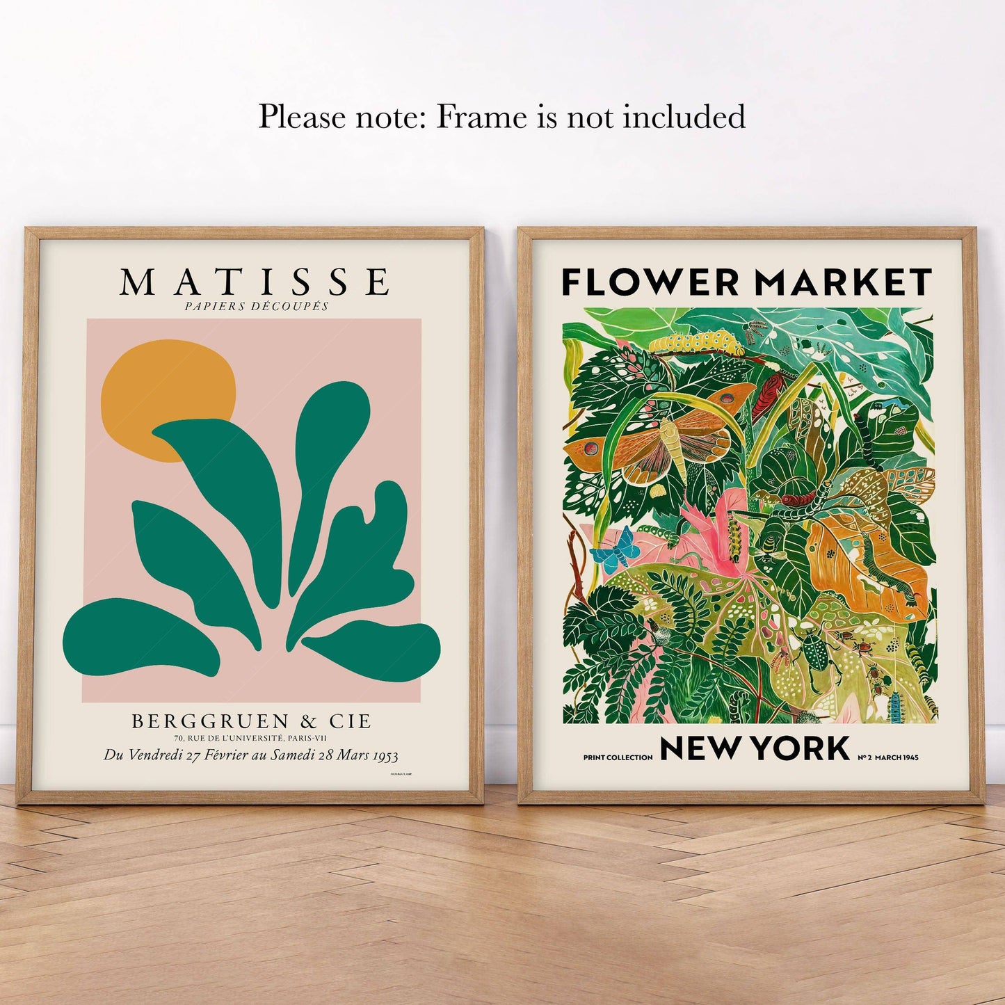 Henri Matisse Print, Flower Market New York, Set of 2 Prints, Modern Wall Art Decor