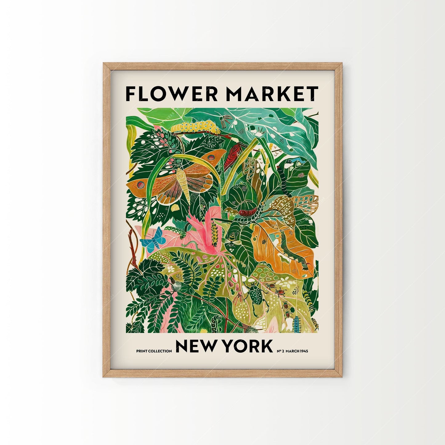 Henri Matisse Print, Flower Market New York, Set of 2 Prints, Modern Wall Art Decor