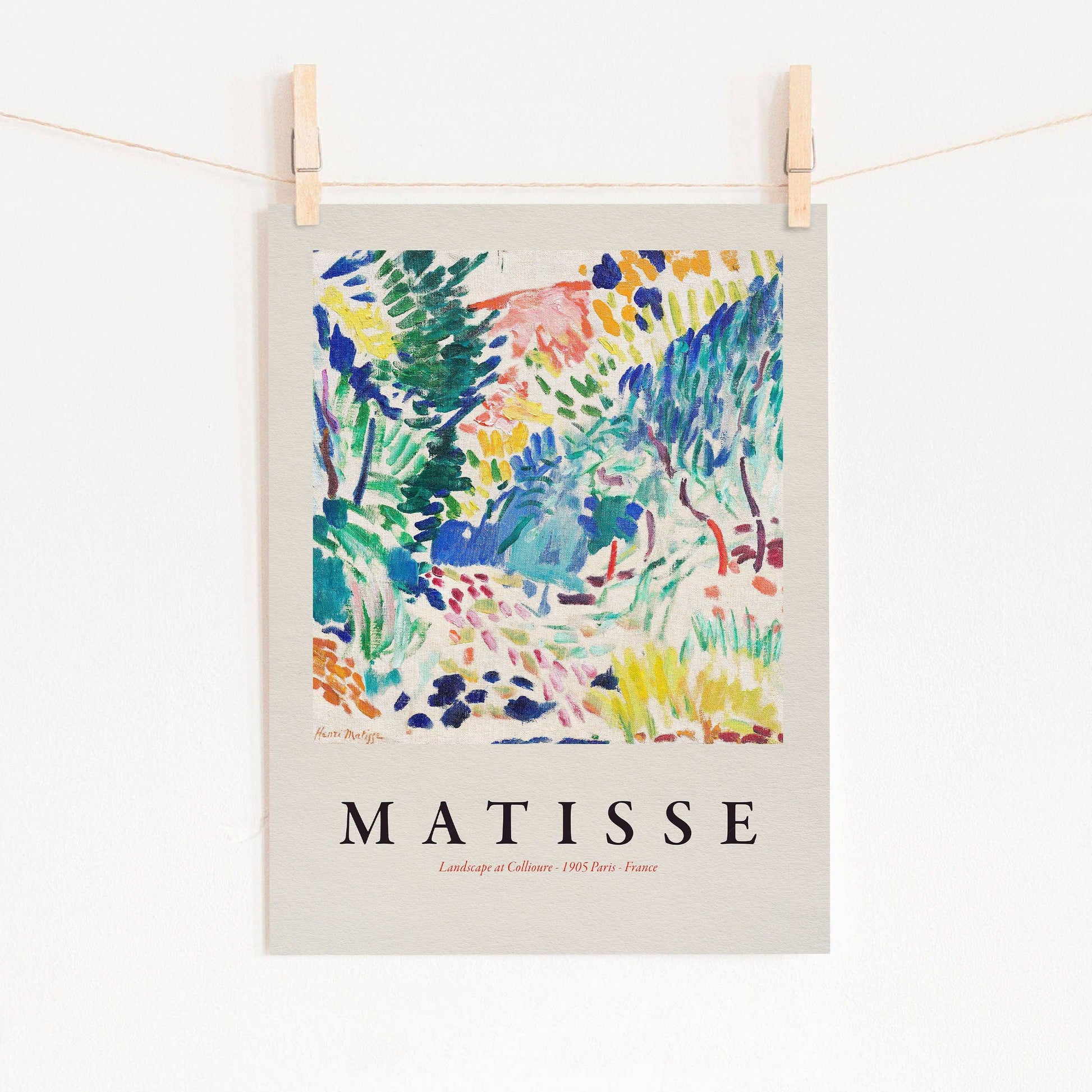 Henri Matisse Print, Landscape at Collioure, Exhibition Poster