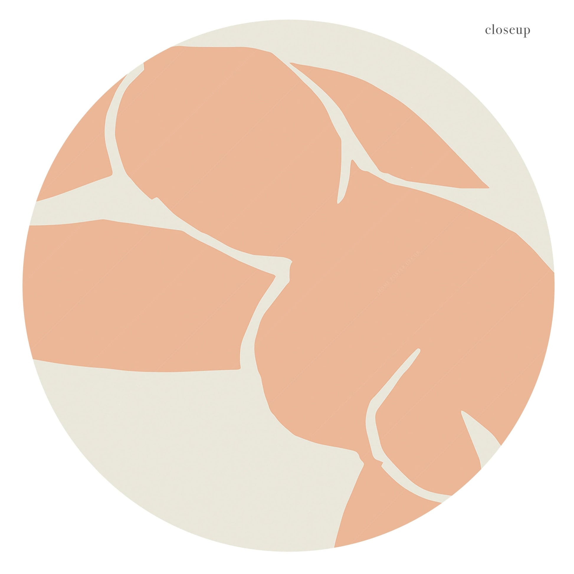 Henri Matisse Print, Minimalist Wall Decor, Light Salmon color