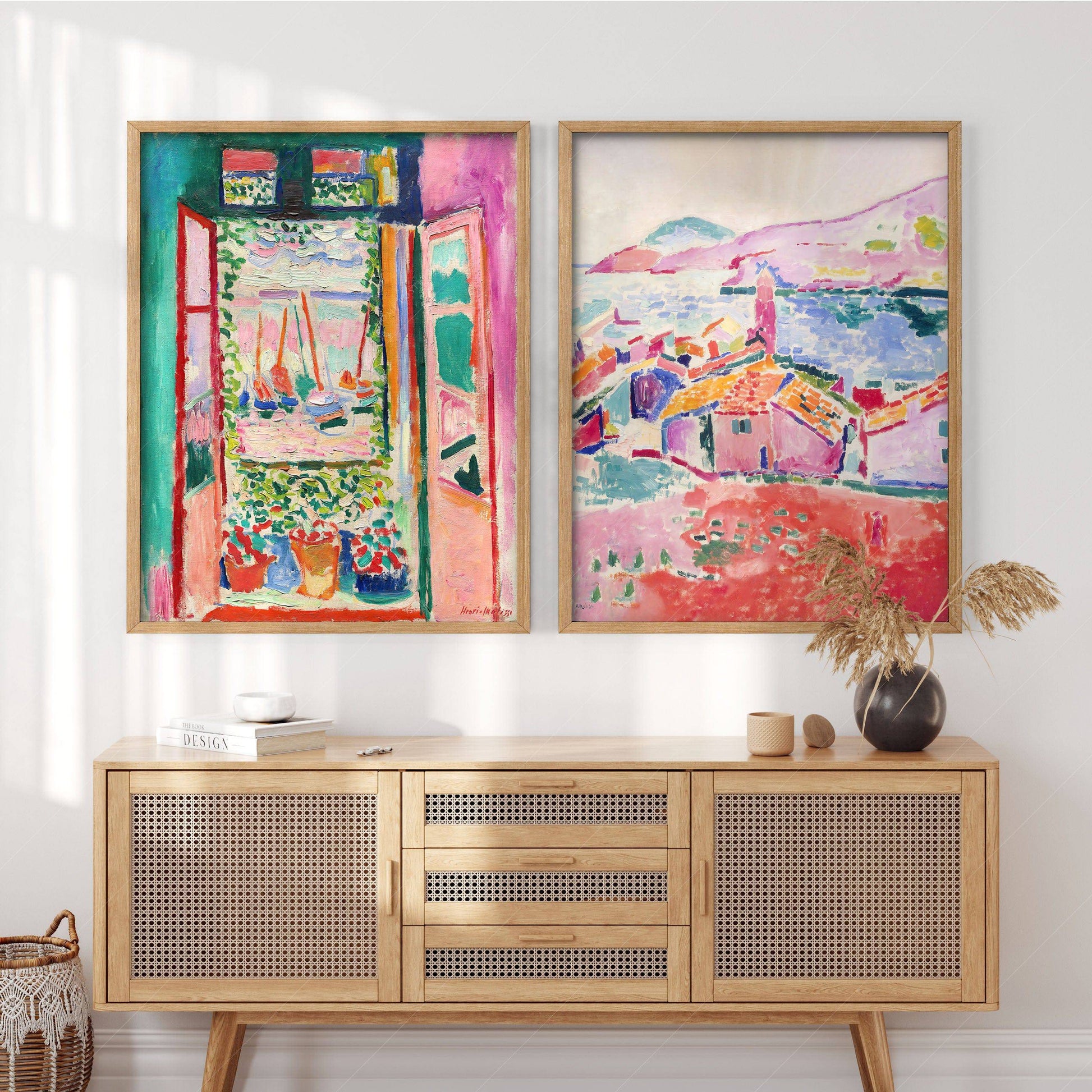 Henri Matisse Prints, Set of 2 Posters, The Open Window and View of Collioure artwork