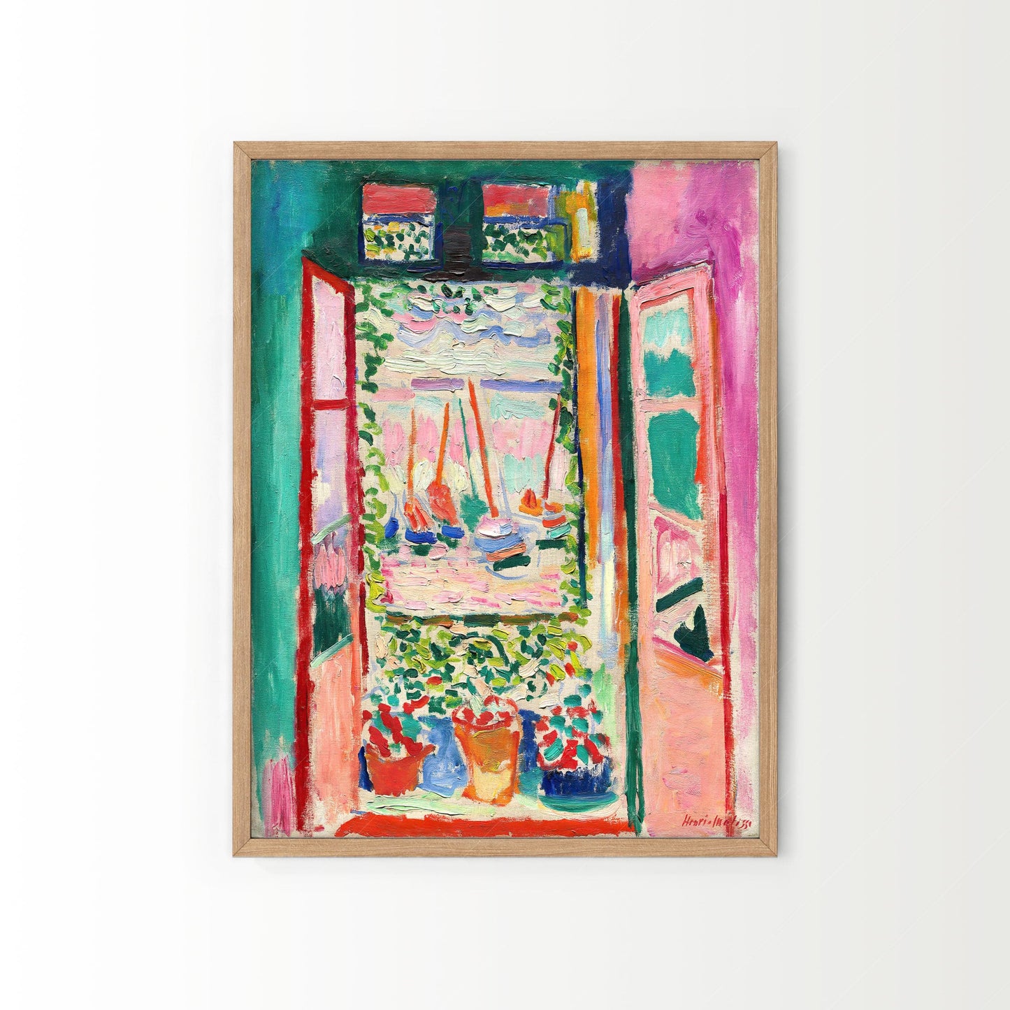 Henri Matisse Prints, Set of 2 Posters, The Open Window and View of Collioure artwork