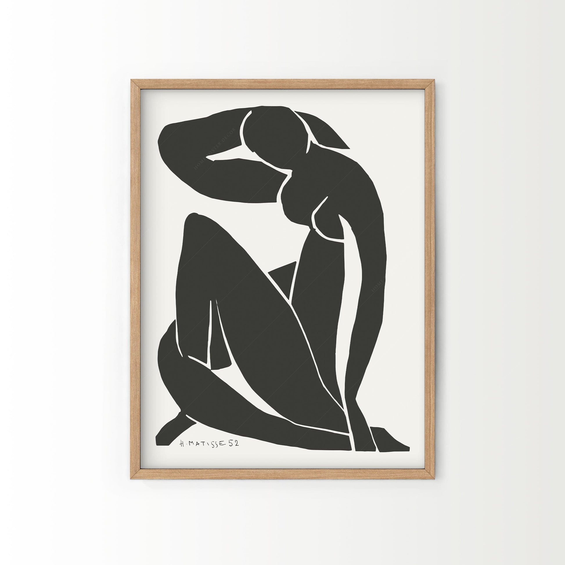 Henri Matisse, Set of 2 Posters, Blue Figure and Woman Face, Black and White Wall Art