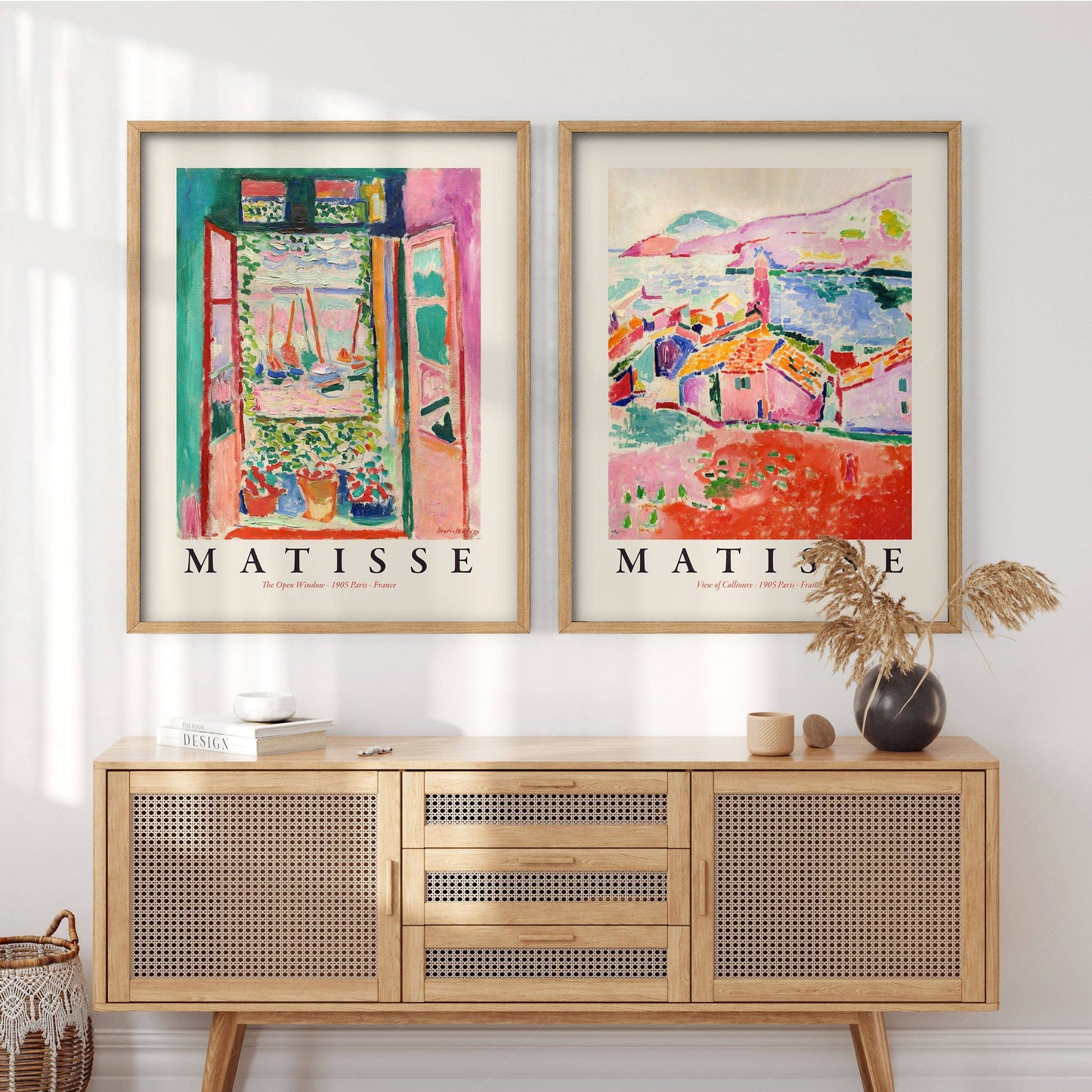 Henri Matisse Set of 2 Posters, The Open Window and View of Collioure, Exhibition Poster