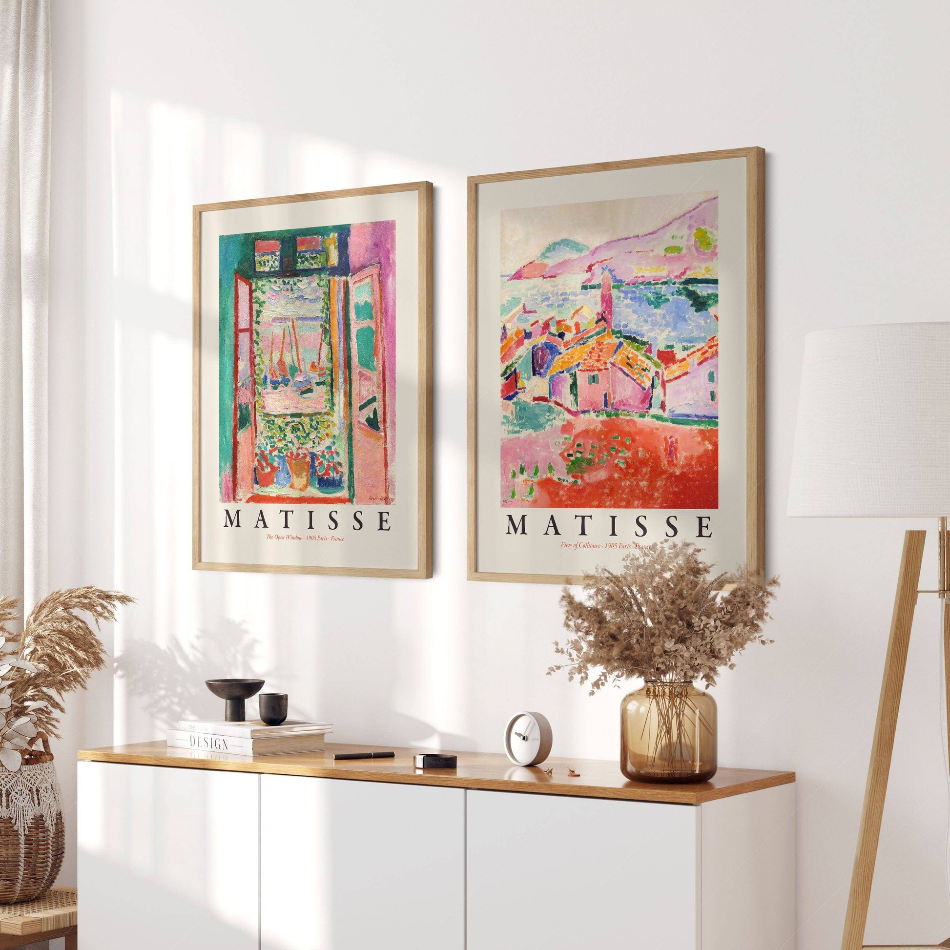 Henri Matisse Set of 2 Posters, The Open Window and View of Collioure, Exhibition Poster