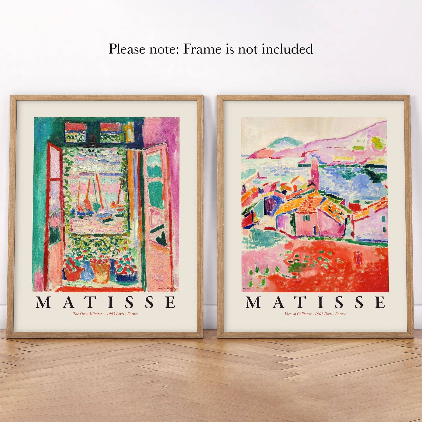 Henri Matisse Set of 2 Posters, The Open Window and View of Collioure, Exhibition Poster