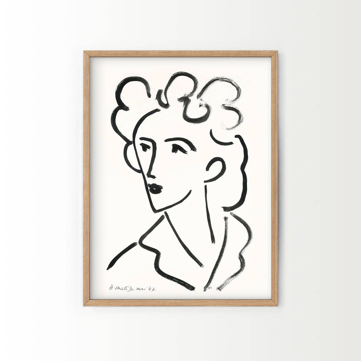 Henri Matisse Set of 2 Prints, Tete and The Tree artwork, Neutral wall decor