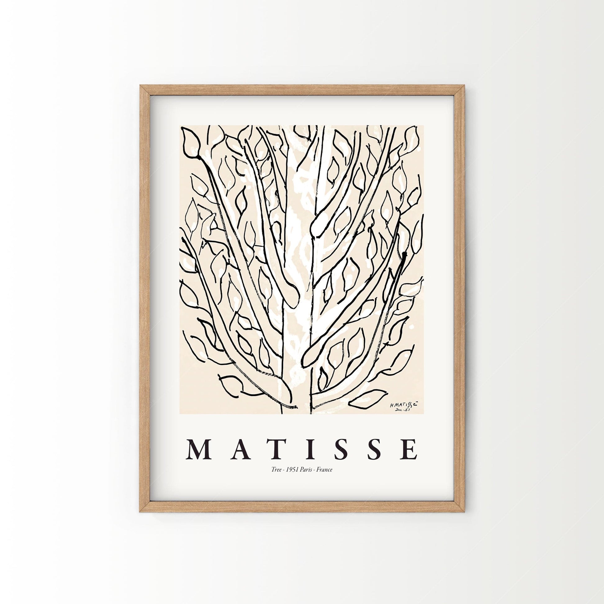 Henri Matisse Set of 2 Prints, Tete and The Tree artwork, Neutral wall decor