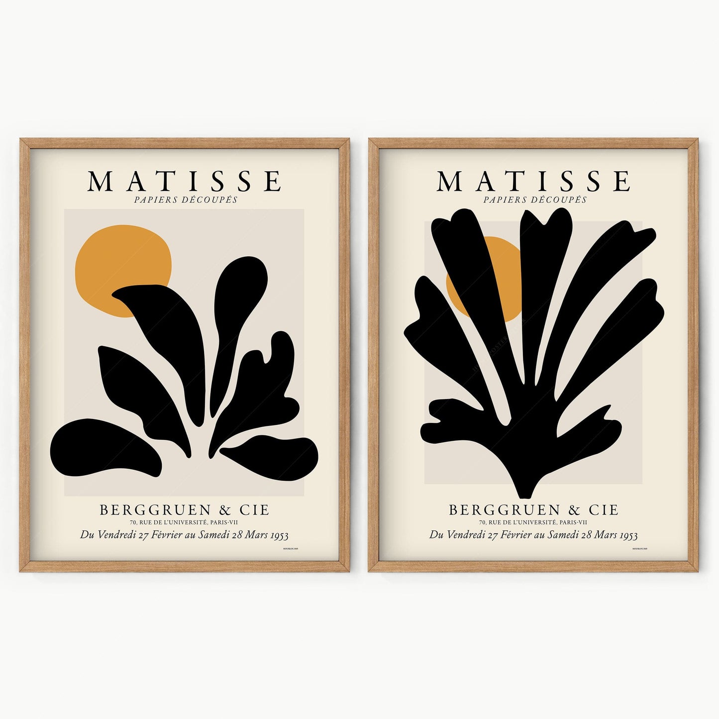 Henri Matisse, Set of 2 prints, The Cut-Outs collection, Exhibition Poster