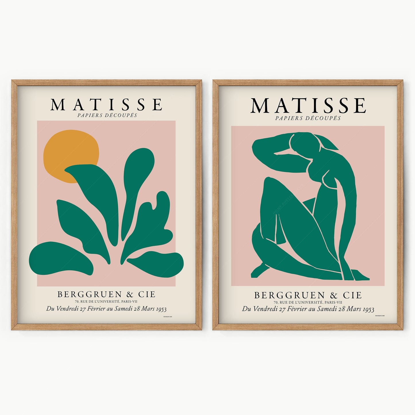 Henri Matisse, Set of two Prints, Pink and Green