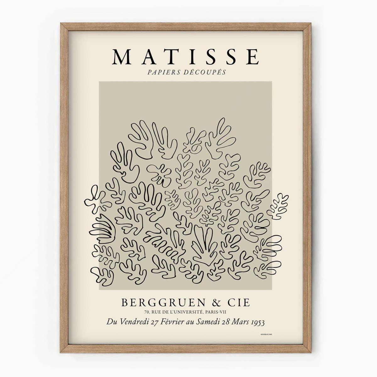 Henri Matisse, The Cut Outs Print, Beige and Black colors