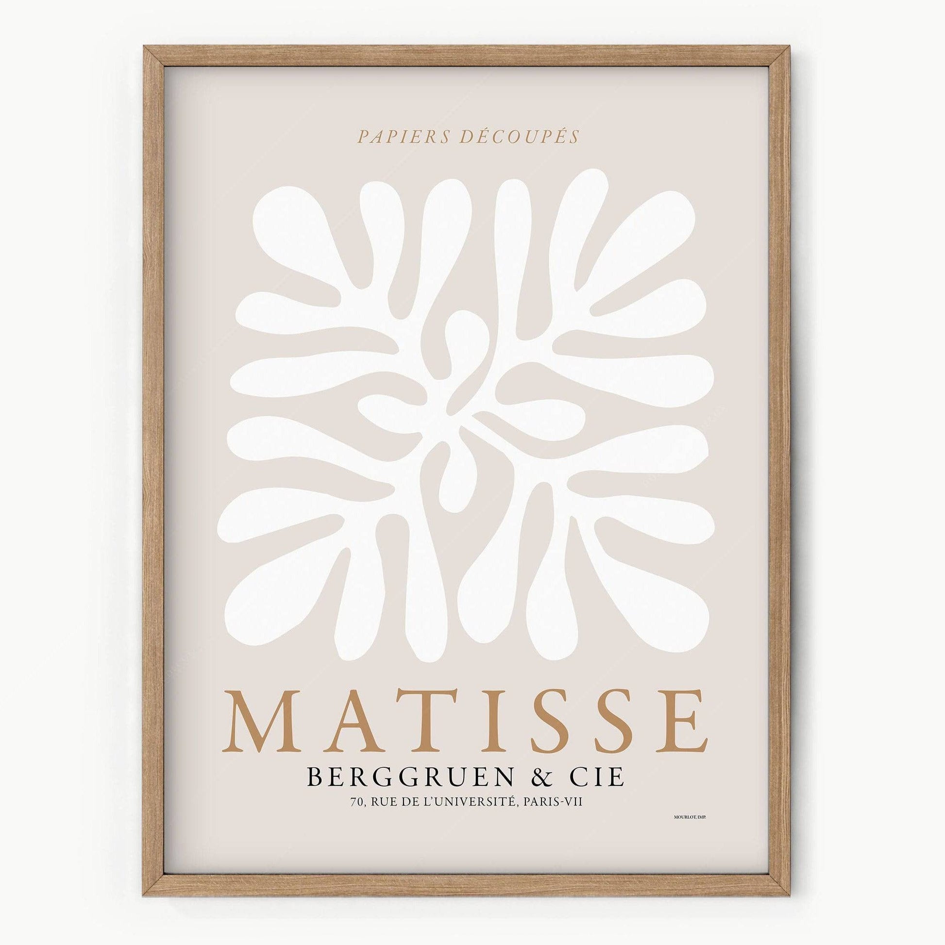 Henri Matisse, The Cut Outs Print, Light Beige and White