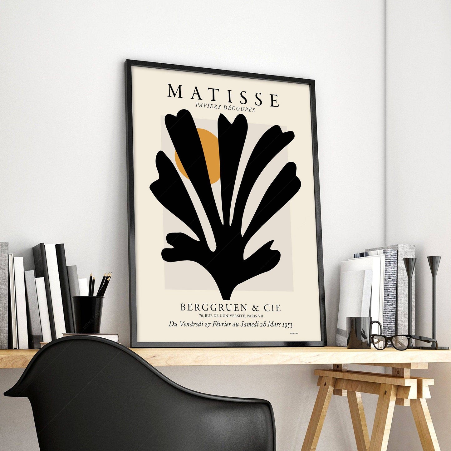 Henri Matisse, The Cut-outs Prints, Black beige and orange colors