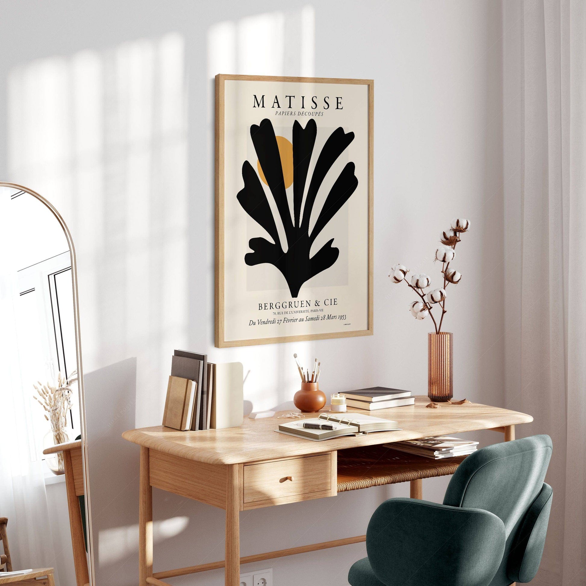 Henri Matisse, The Cut-outs Prints, Black beige and orange colors