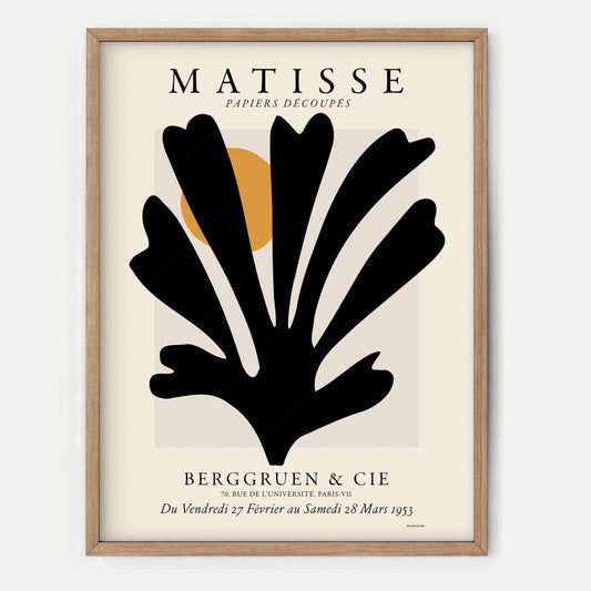 Henri Matisse, The Cut-outs Prints, Black beige and orange colors