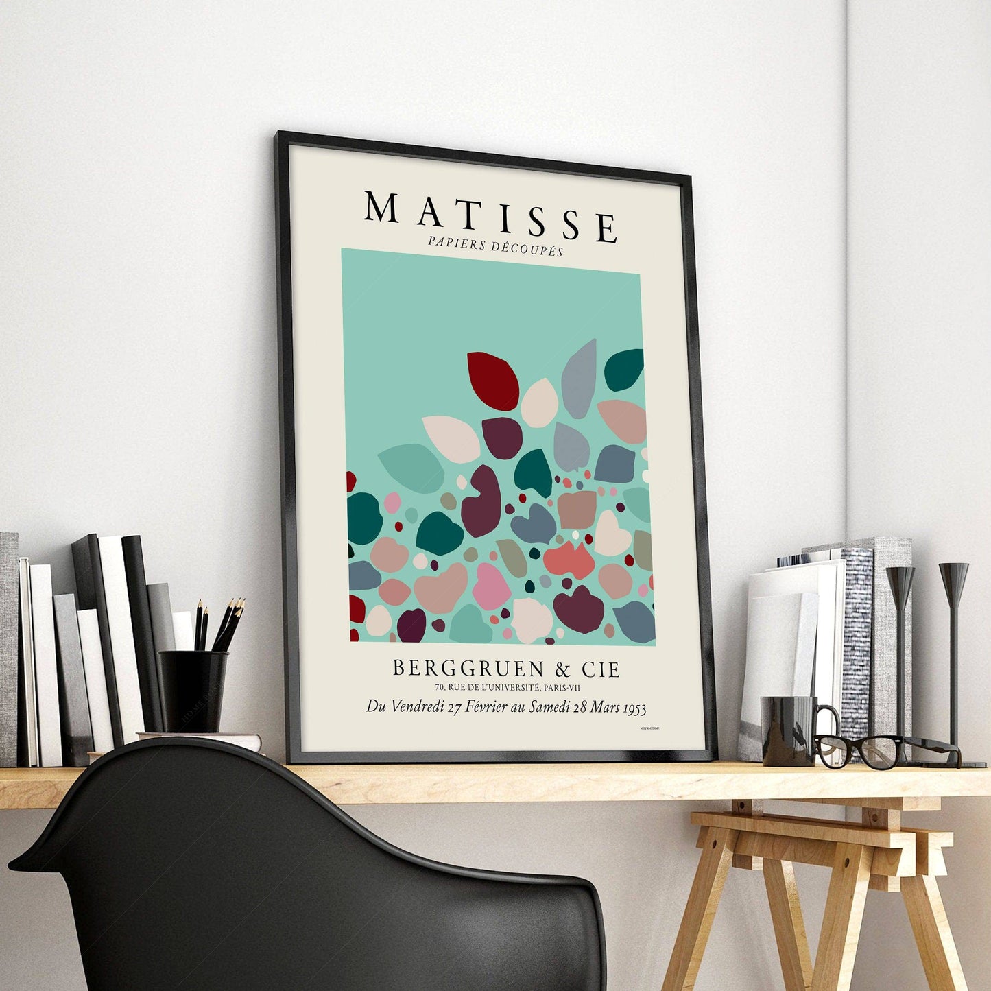 Henri Matisse, The cut-outs Poster, Exhibition Art, Turquoise