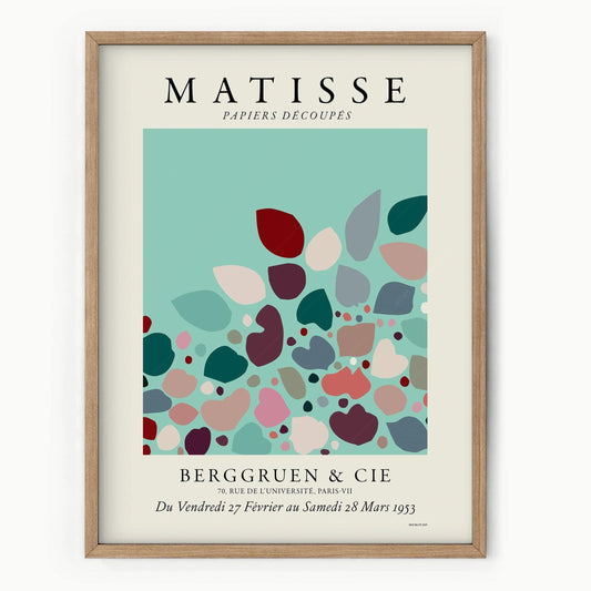 Henri Matisse, The cut-outs Poster, Exhibition Art, Turquoise