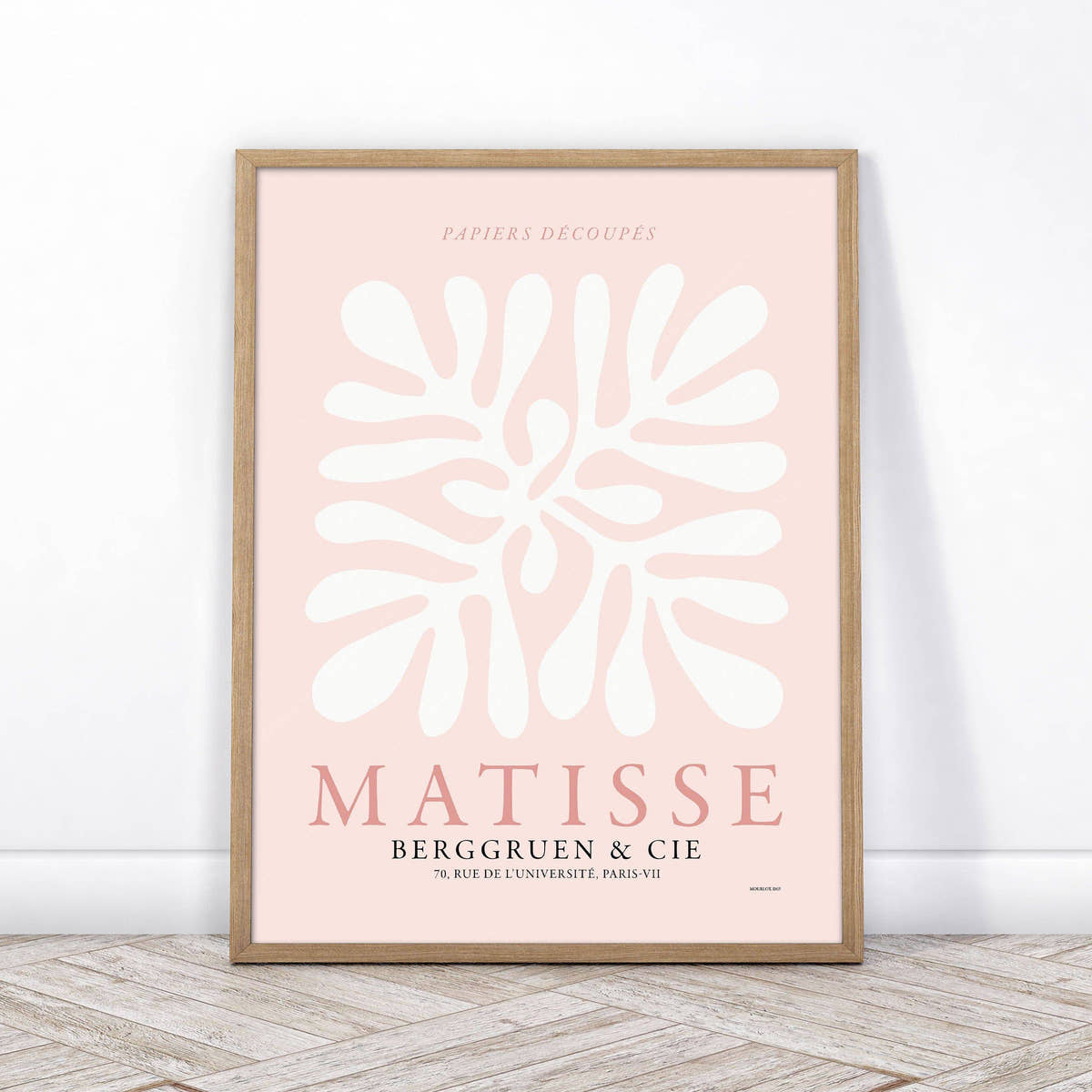 Henri Matisse, The cut-outs Poster, Light Pink and white coral