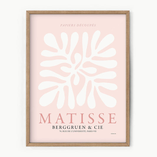 Henri Matisse, The cut-outs Poster, Light Pink and white coral