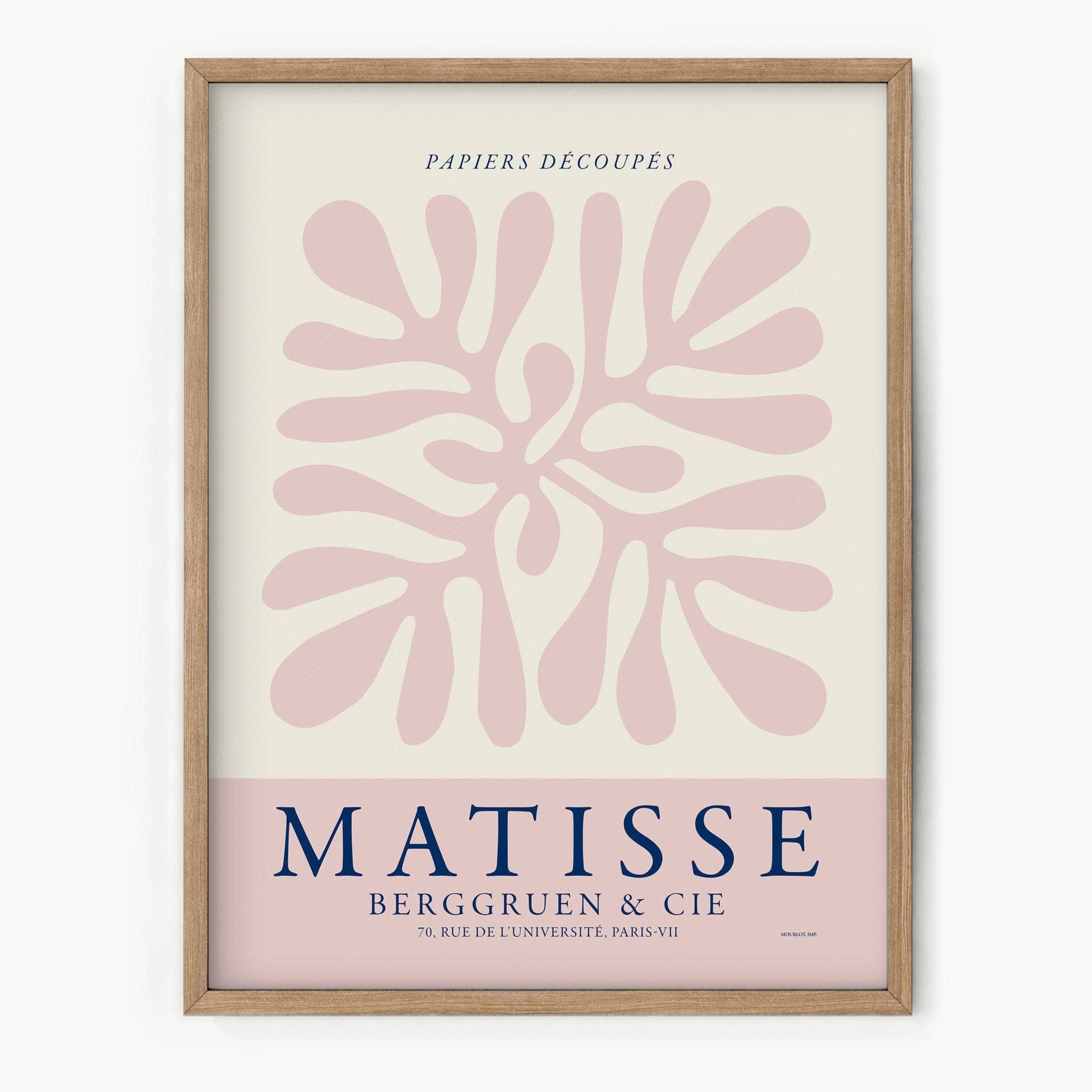 Henri Matisse, The cut-outs Poster, Light Pink color