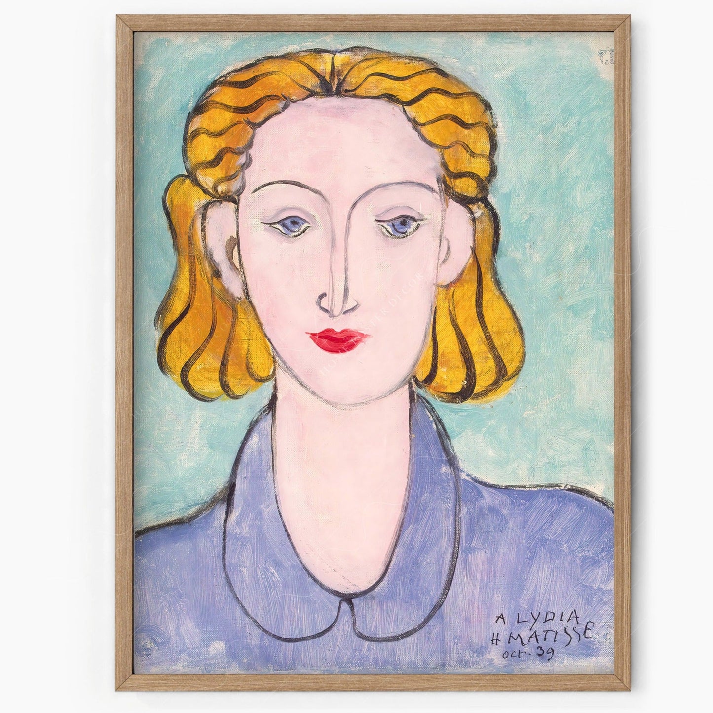 Henri Matisse, Young Woman in a Blue Blouse, Fine Art Print