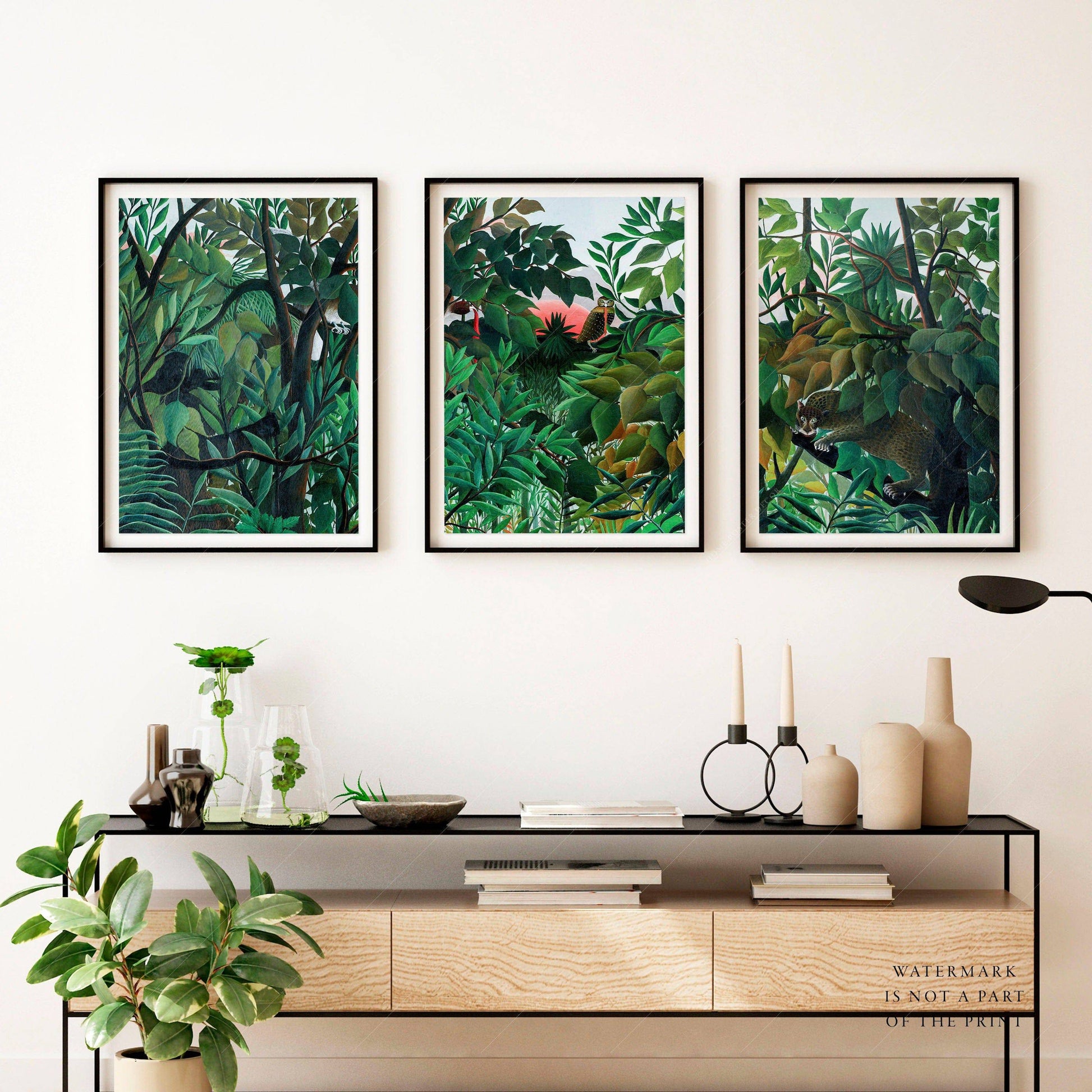 Henri Rousseau, Set of 3 Prints, Fine Art Prints