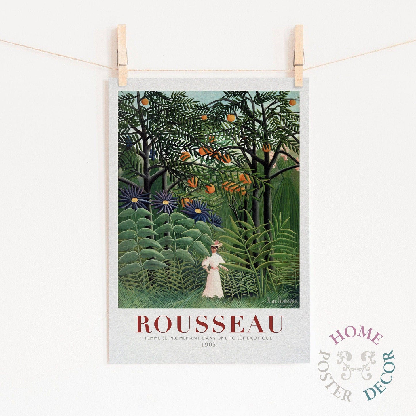 Henri Rousseau - Woman Walking in an Exotic Forest (1905), Fine Art Print